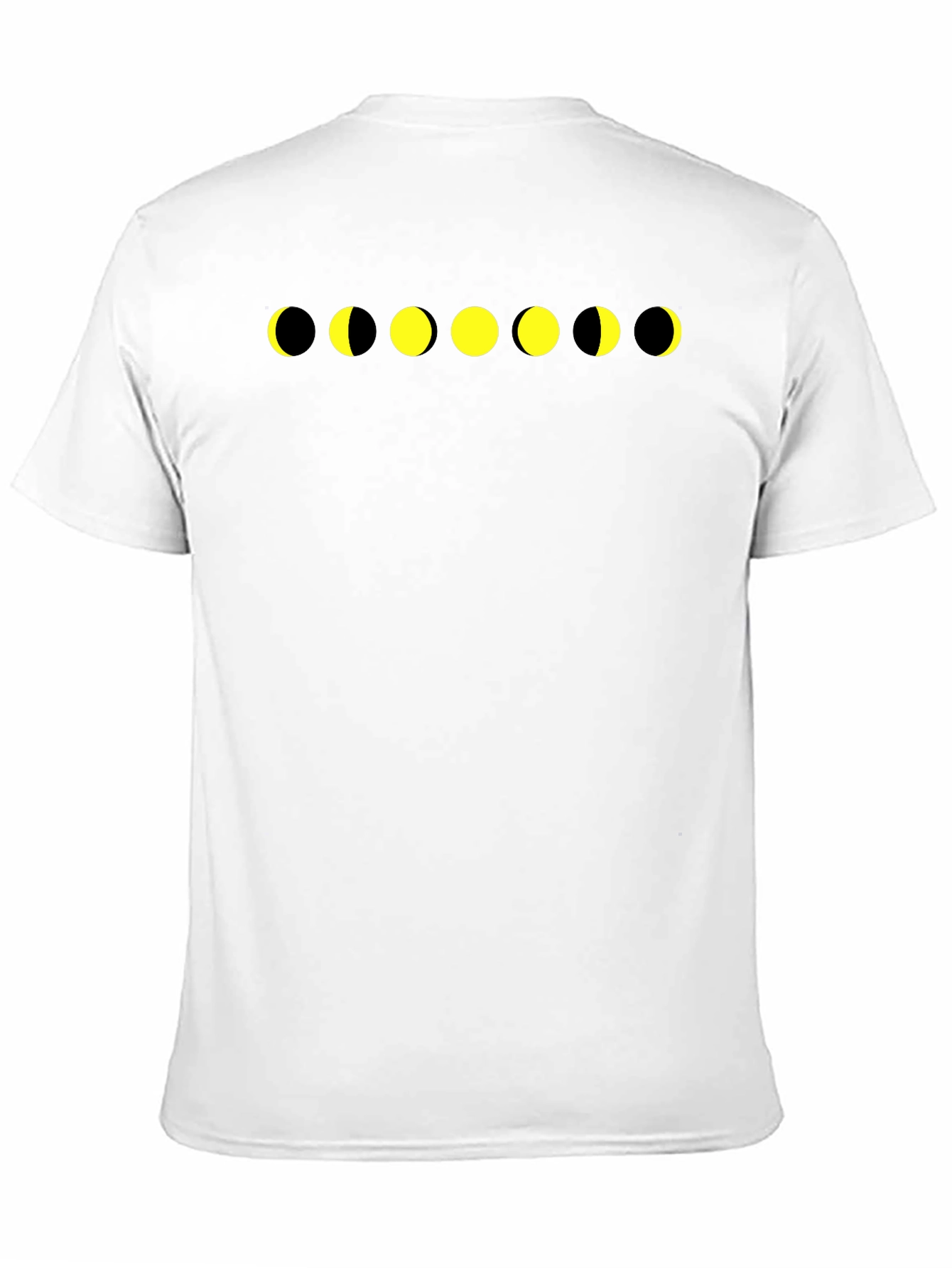 Black Lunar Phase Graphic Tee - Black Cotton T-Shirt view 11