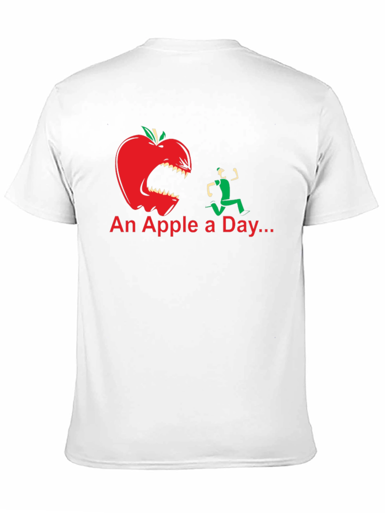 Black An Apple a Day Funny Graphic T-Shirt view 11