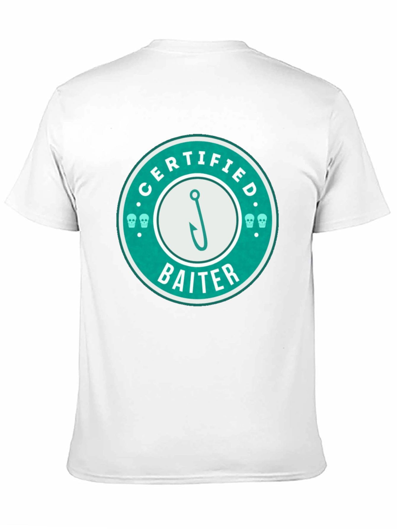 Black Certified Baiter Graphic Tee - Fishing Humor T-Shirt view 11
