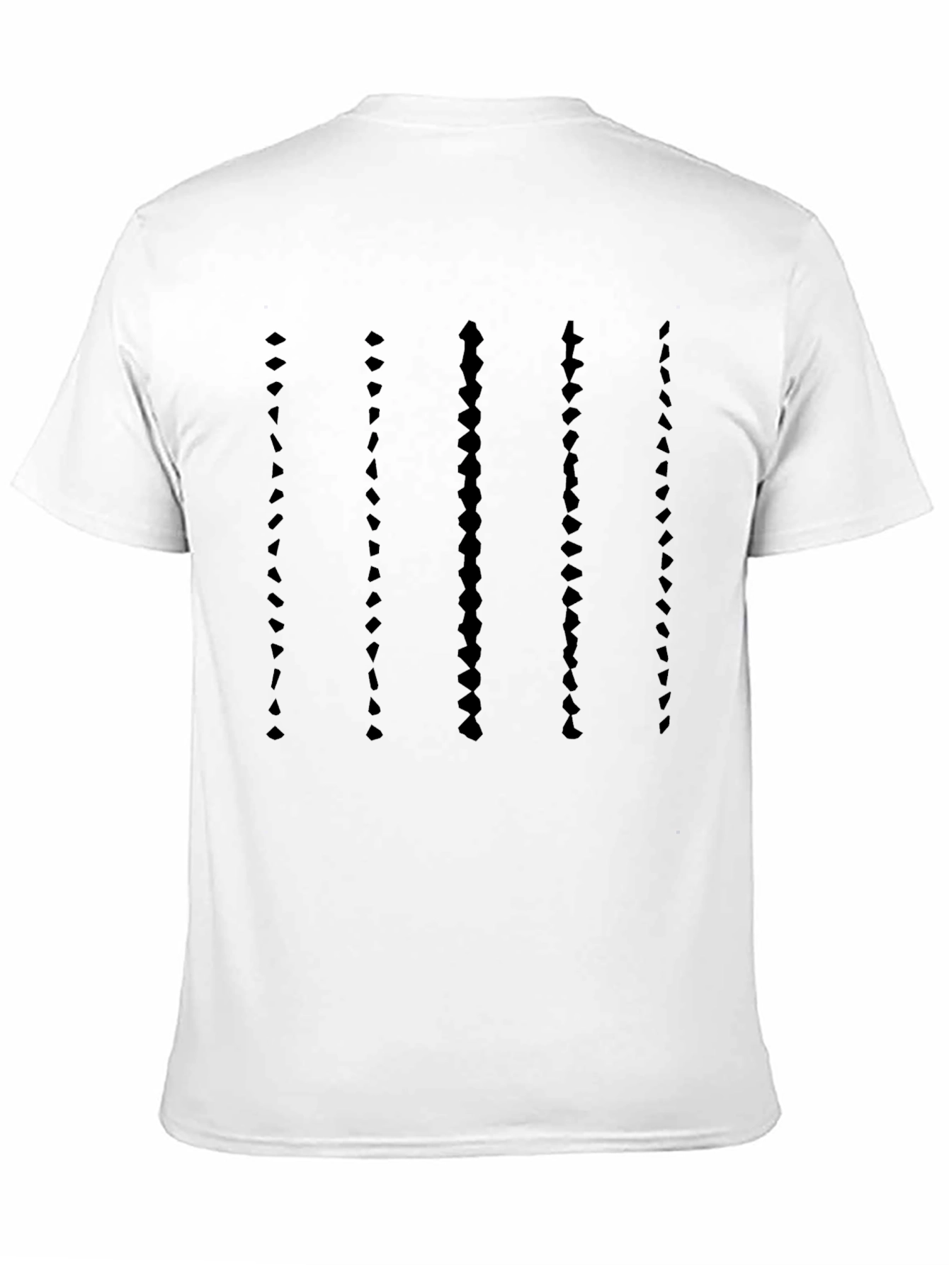 Black Abstract Lines Graphic Tee - Modern Men's Black T-Shirt view 11