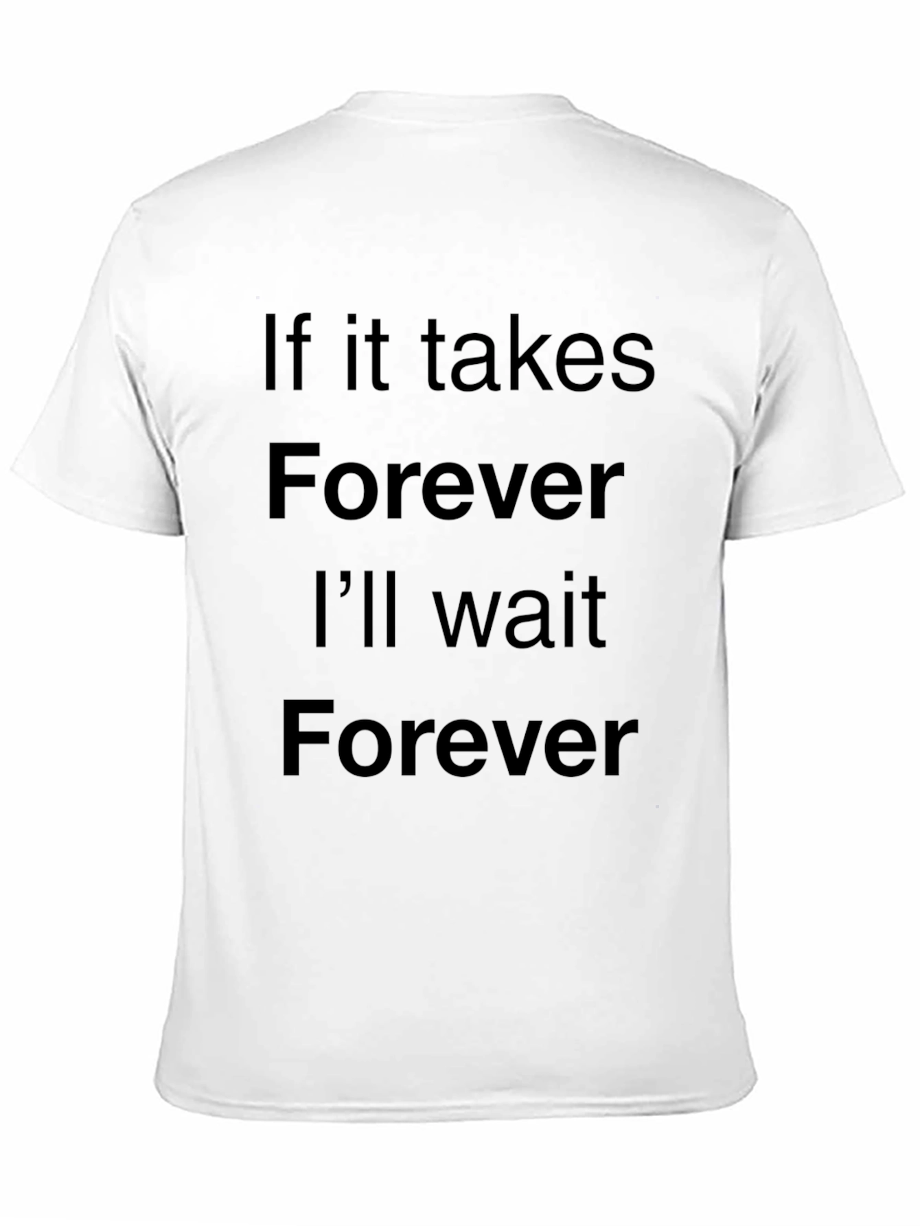 Black Forever I'll Wait Black T-Shirt view 11