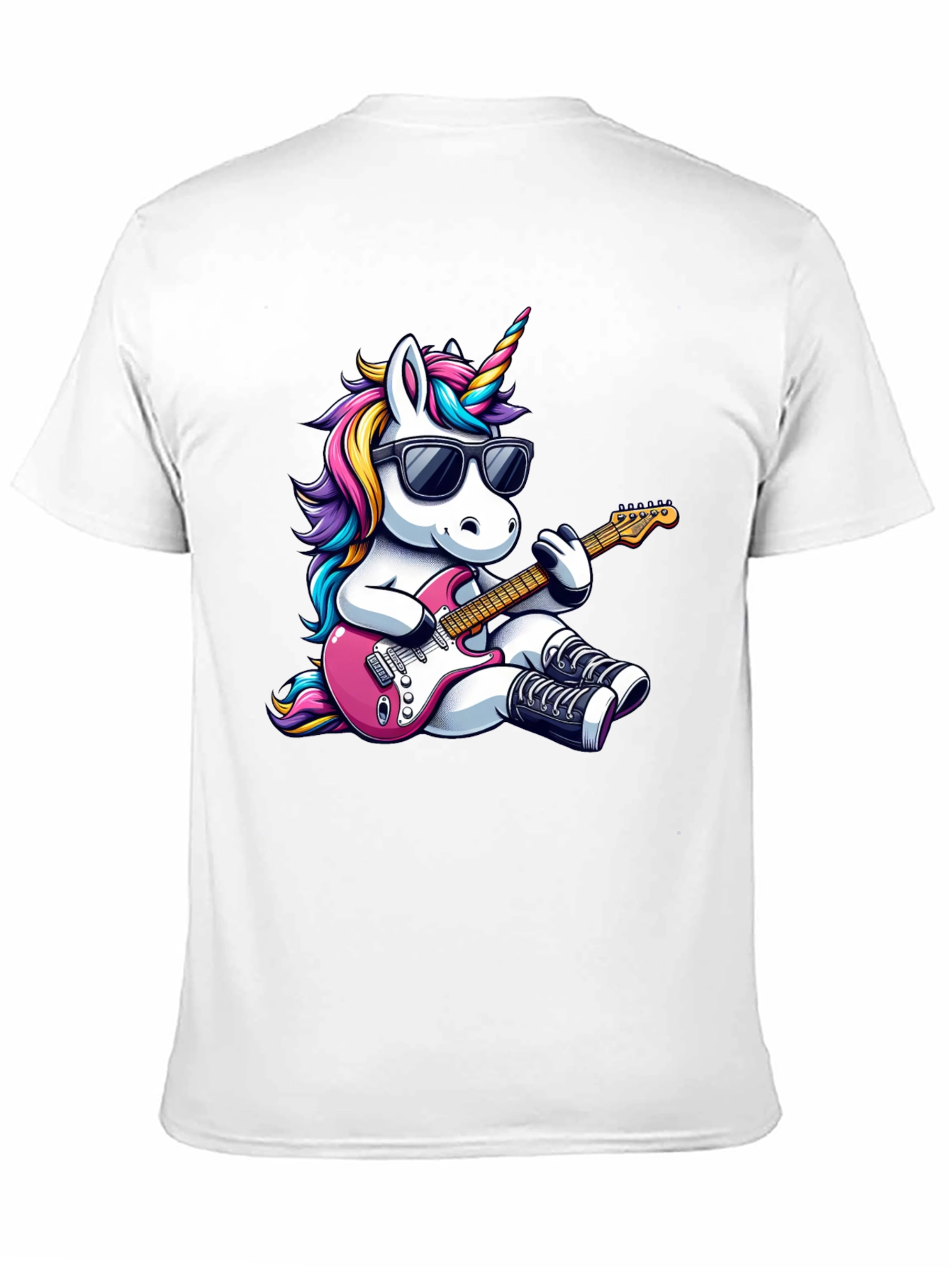 Black Unicorn Guitarist Black T-Shirt view 11