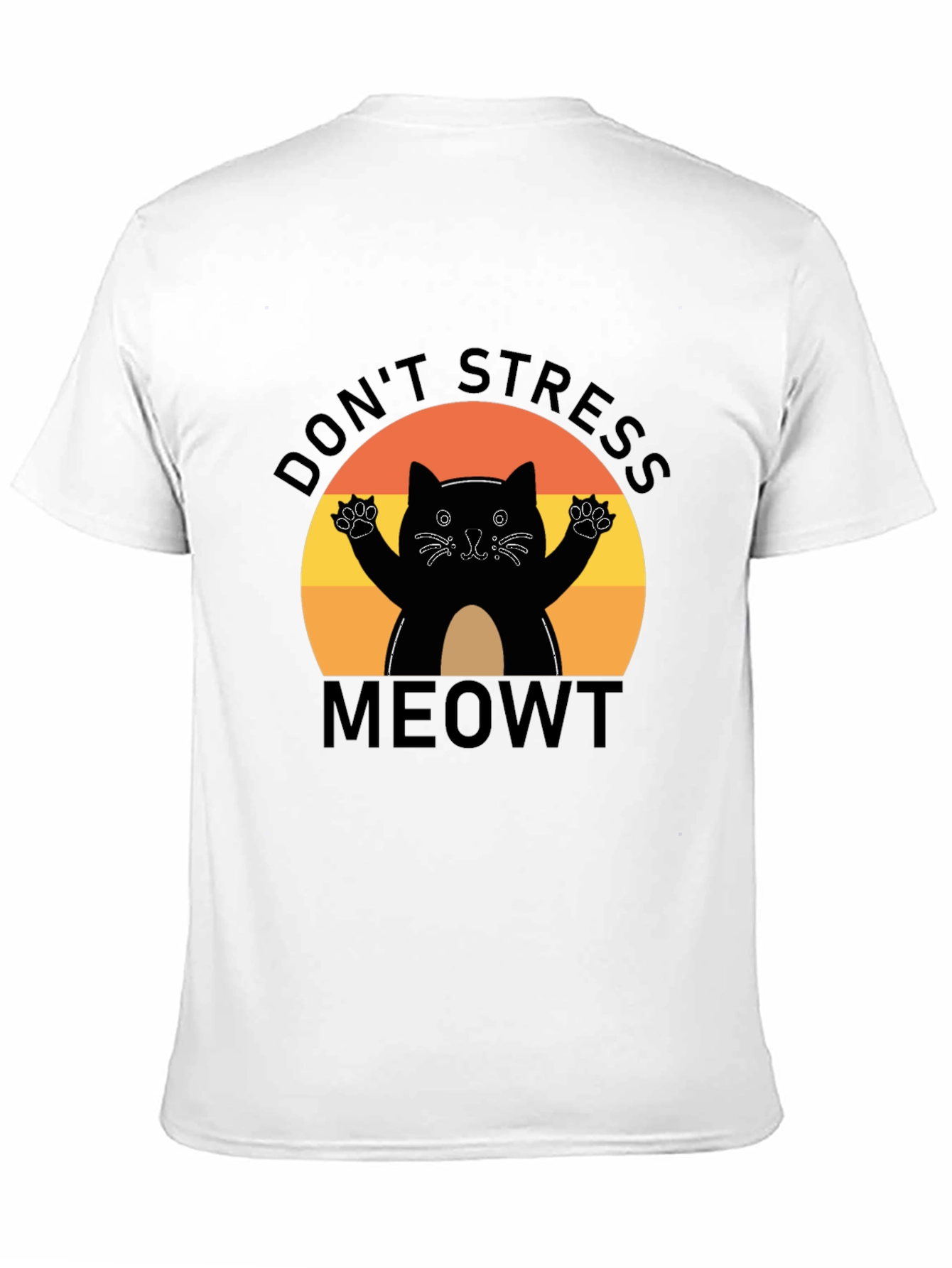 Black Don't Stress Meowt T-Shirt view 11