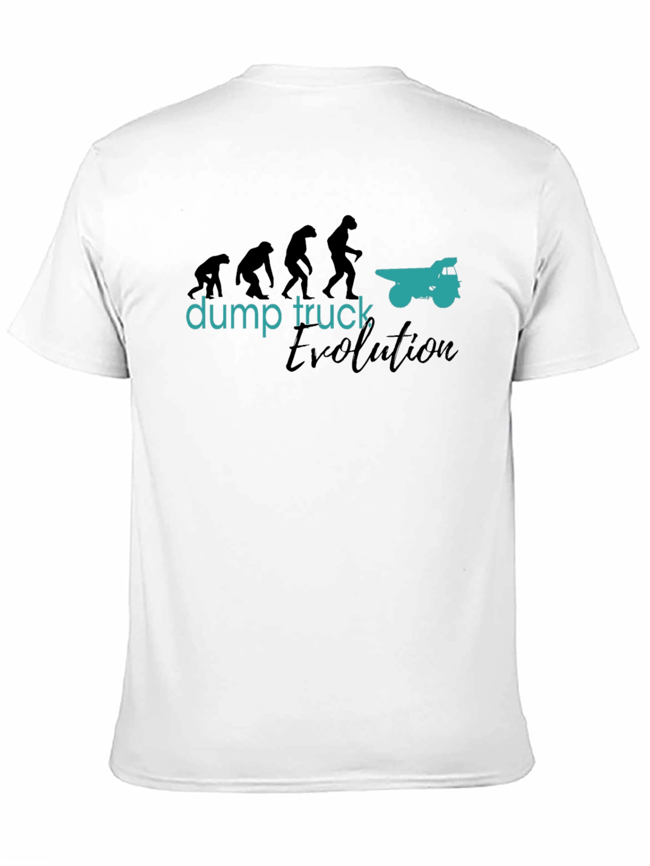 Black Dump Truck Evolution T-Shirt - Funny Construction Tee view 11