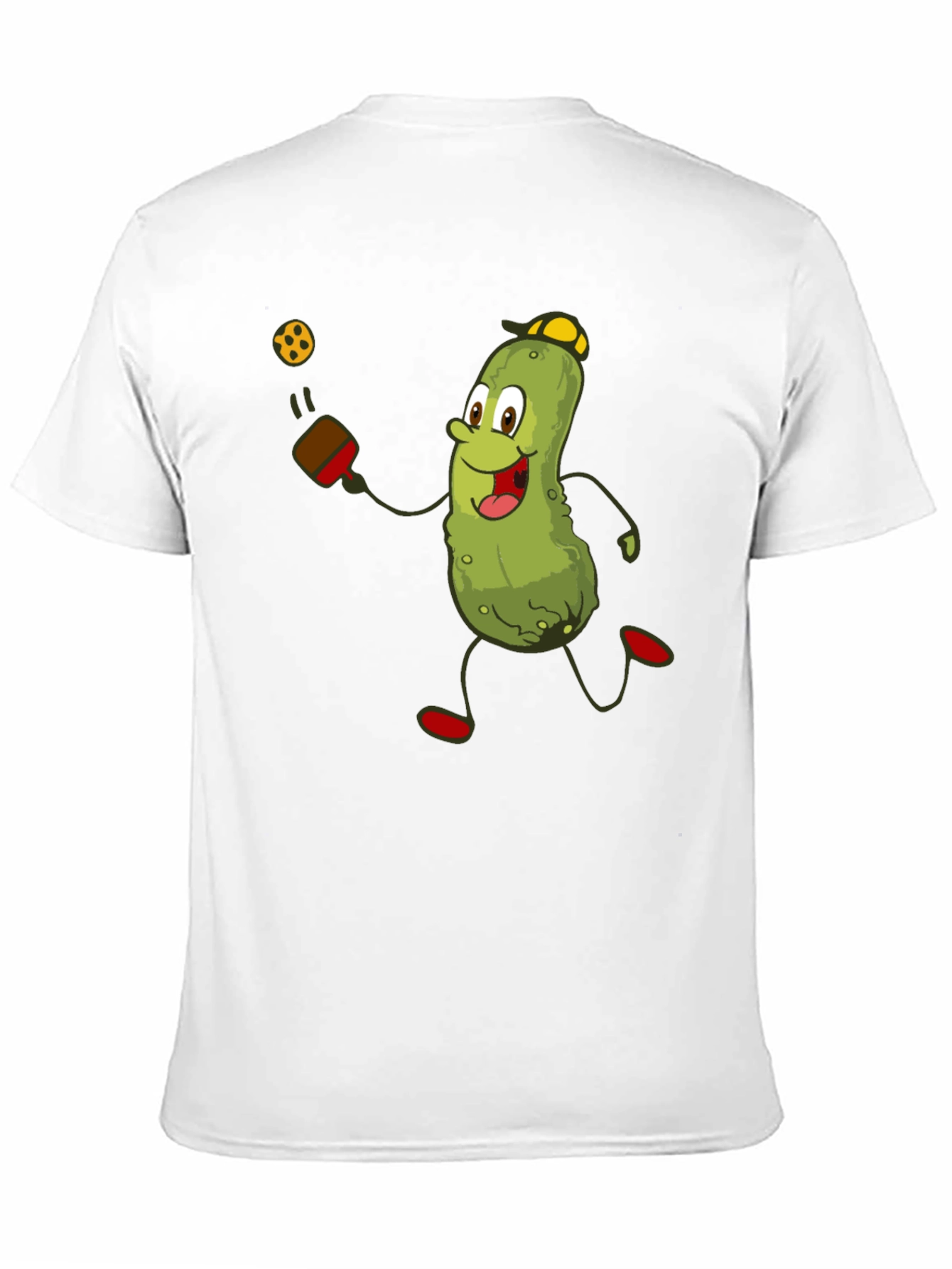 Black Pickleball Pickle T-Shirt - Funny Cartoon Player Tee view 11