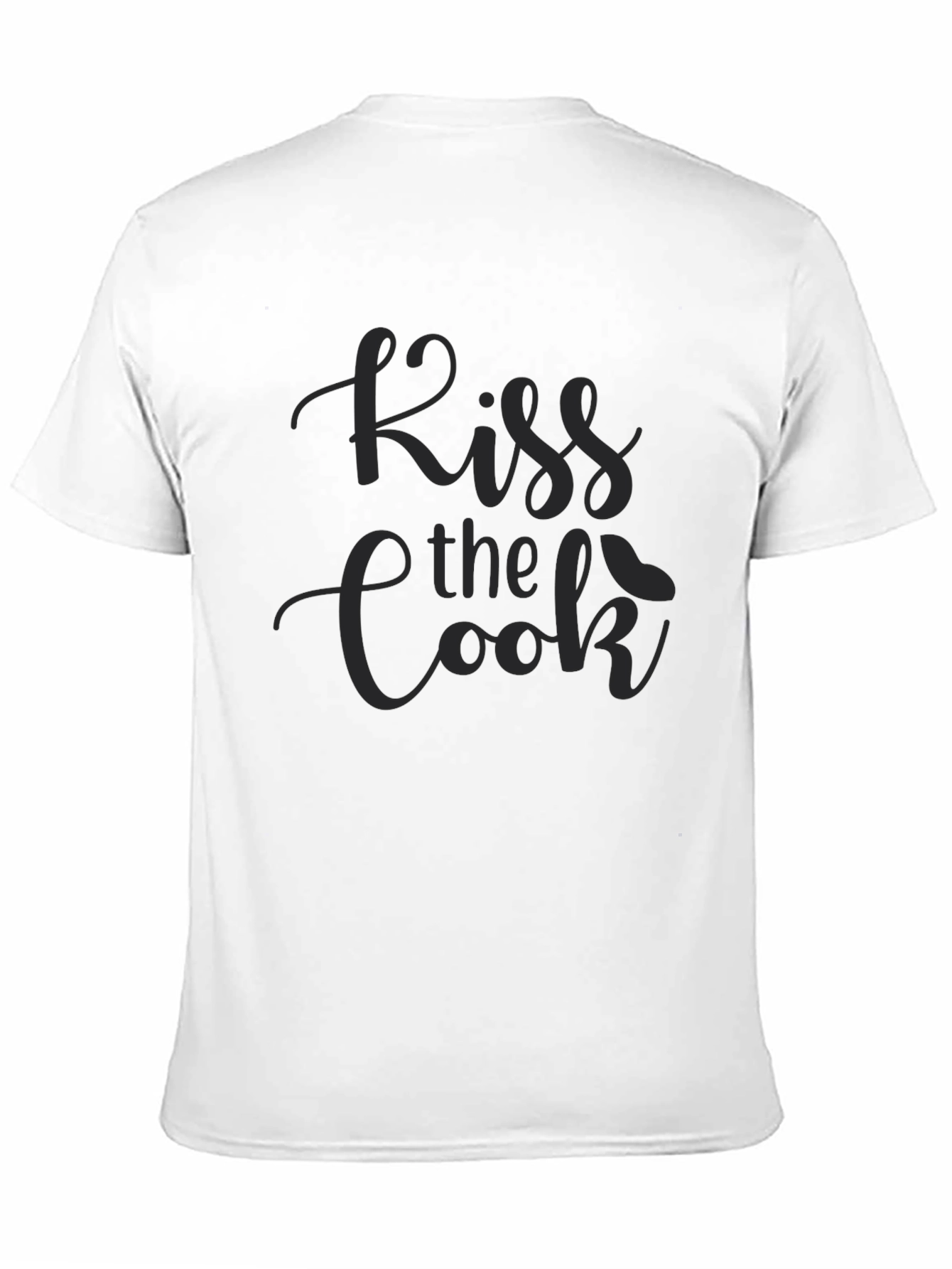 Black Kiss the Cook Black T-Shirt - Funny Chef Gift view 11