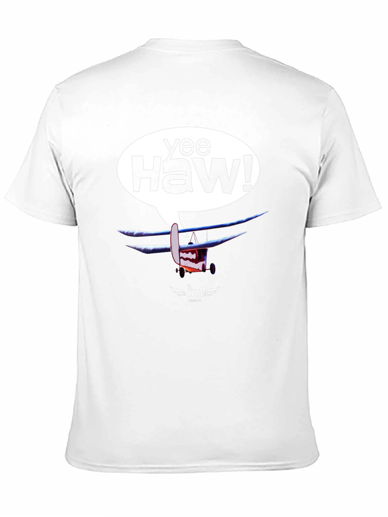 Black Yee Haw! Cartoon Airplane Graphic Tee view 11