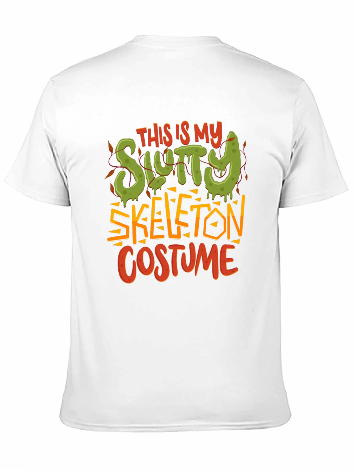 Black Slutty Skeleton Costume Graphic T-Shirt view 11