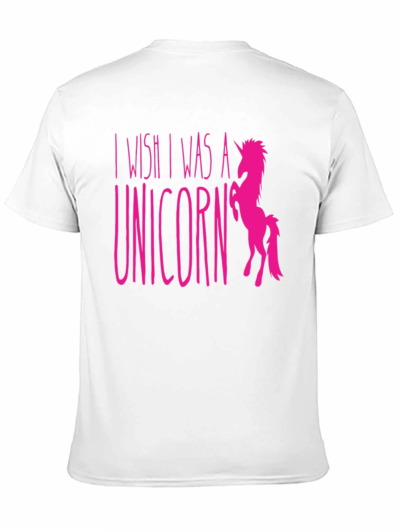 Black I Wish I Was a Unicorn Graphic T-Shirt view 11