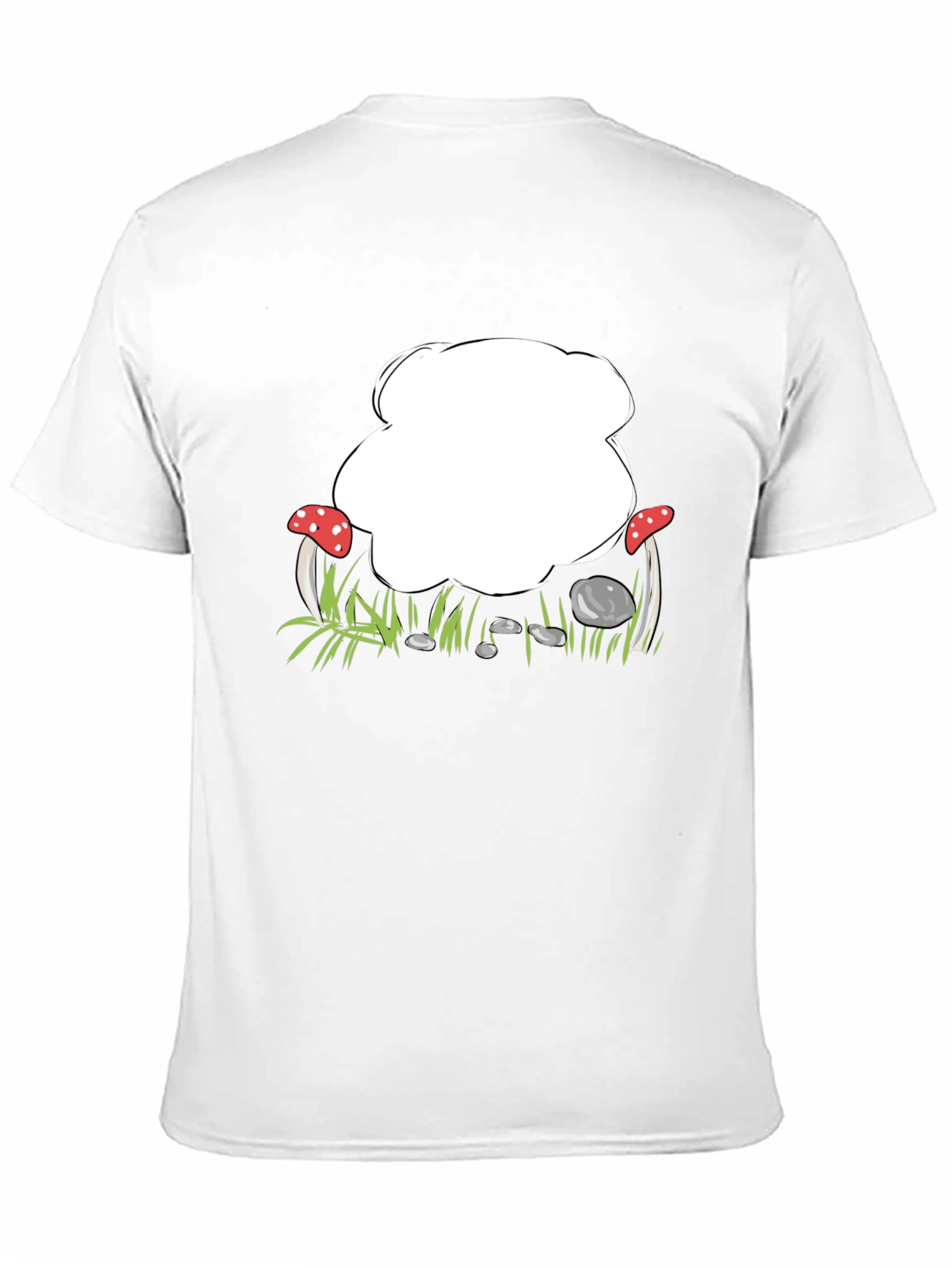 Black Mushroom Patch Graphic Black T-Shirt view 11