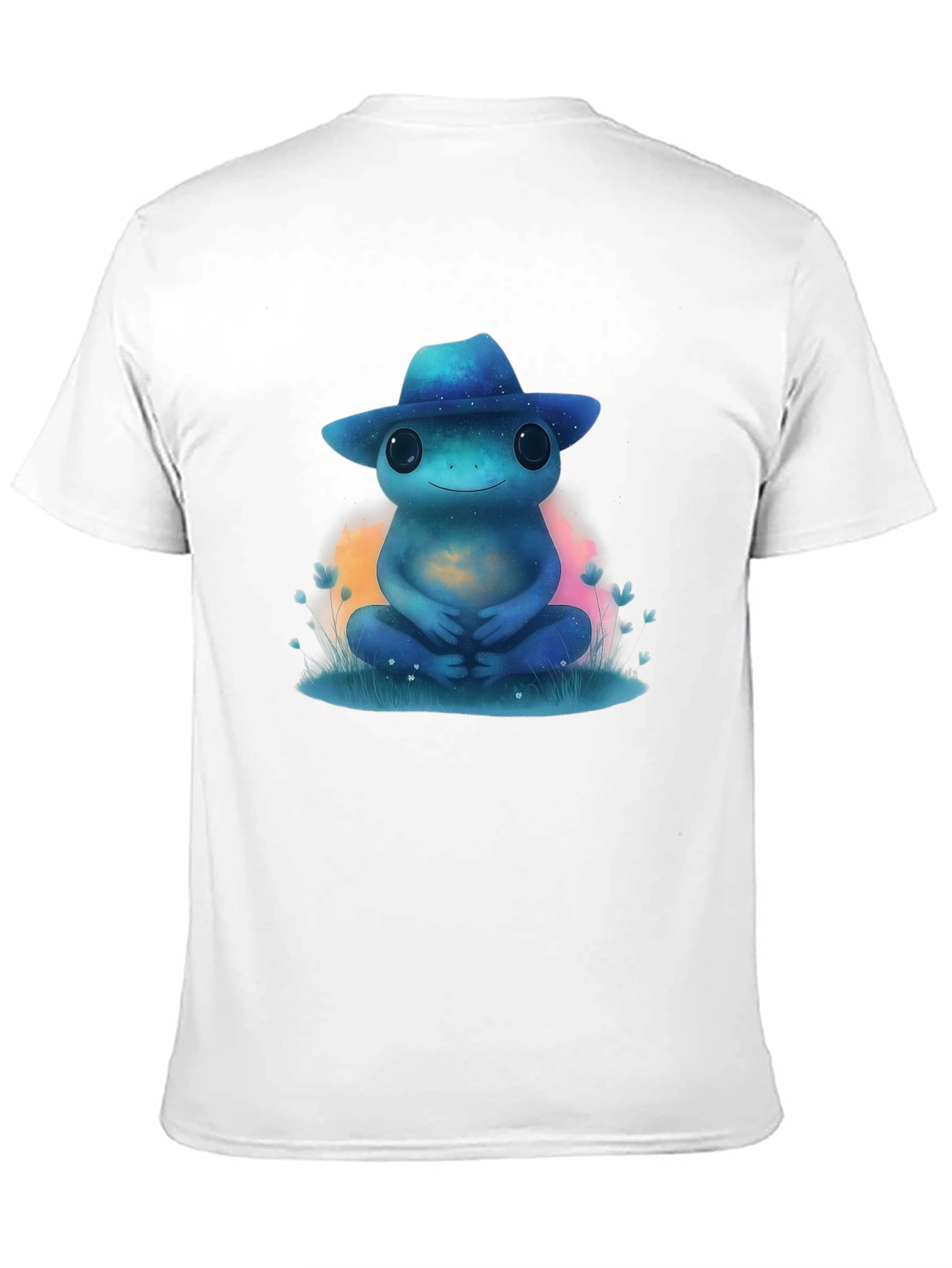 Black Cosmic Frog T-Shirt - Galaxy Hat Design view 11