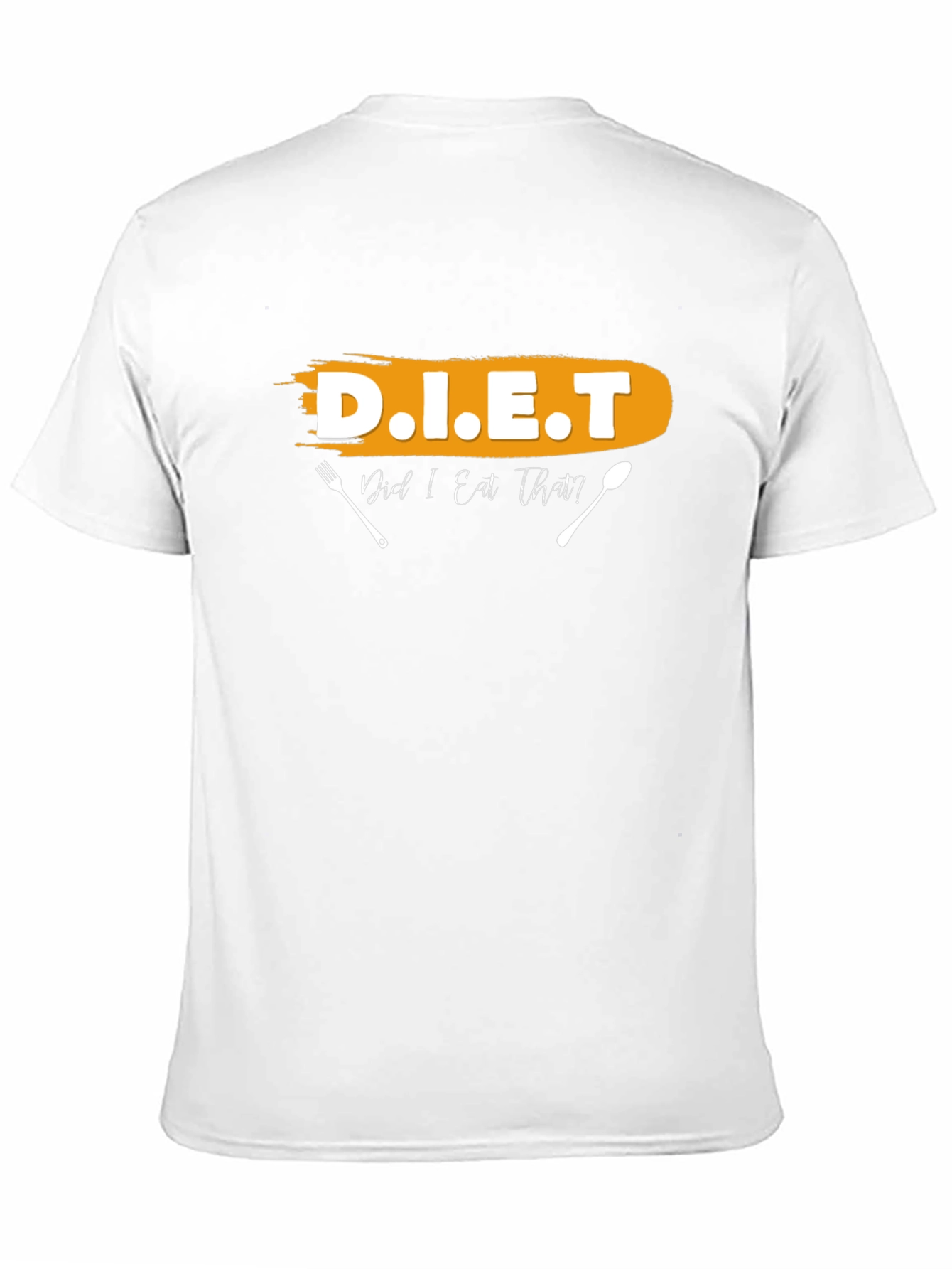 Black Funny Diet T-Shirt - Did I Eat That? Black Cotton Tee view 11
