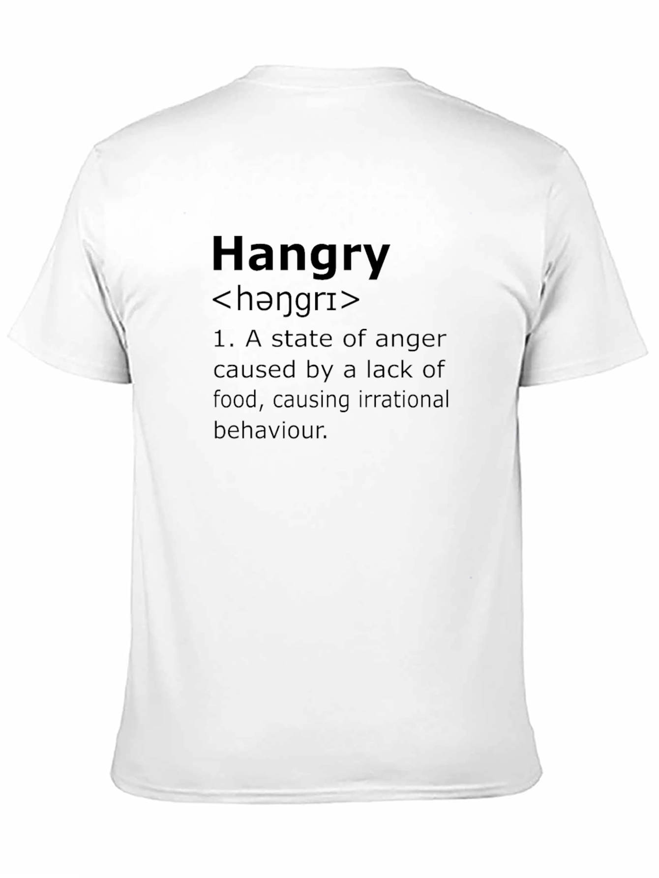Black Hangry Definition Black T-Shirt view 11