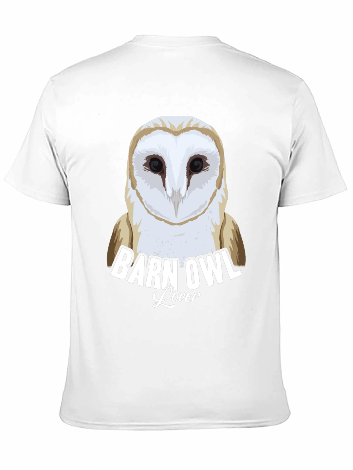 Black Barn Owl Lover Graphic T-Shirt | Wildlife Tee view 11