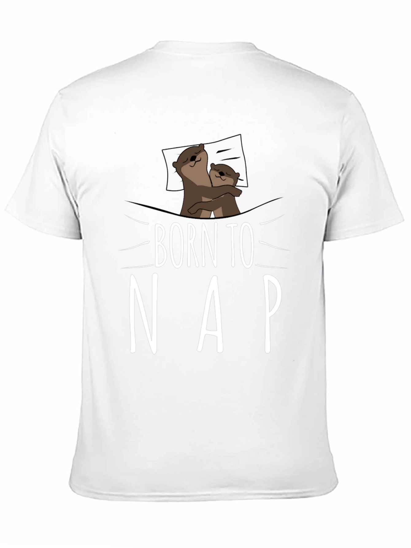 Black Born to Nap Otter Graphic Tee - Comfort Black T-Shirt view 11