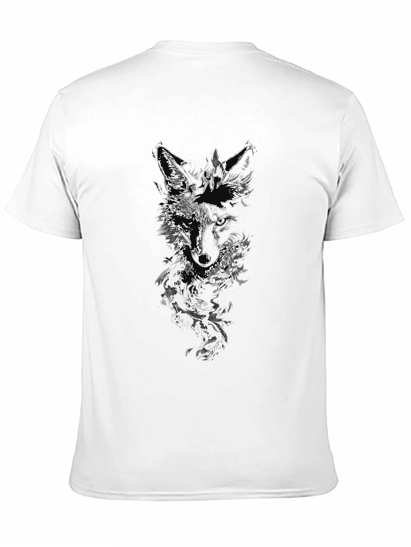 Black Black Wolf Graphic Tee - Stylish Men's Fashion view 11