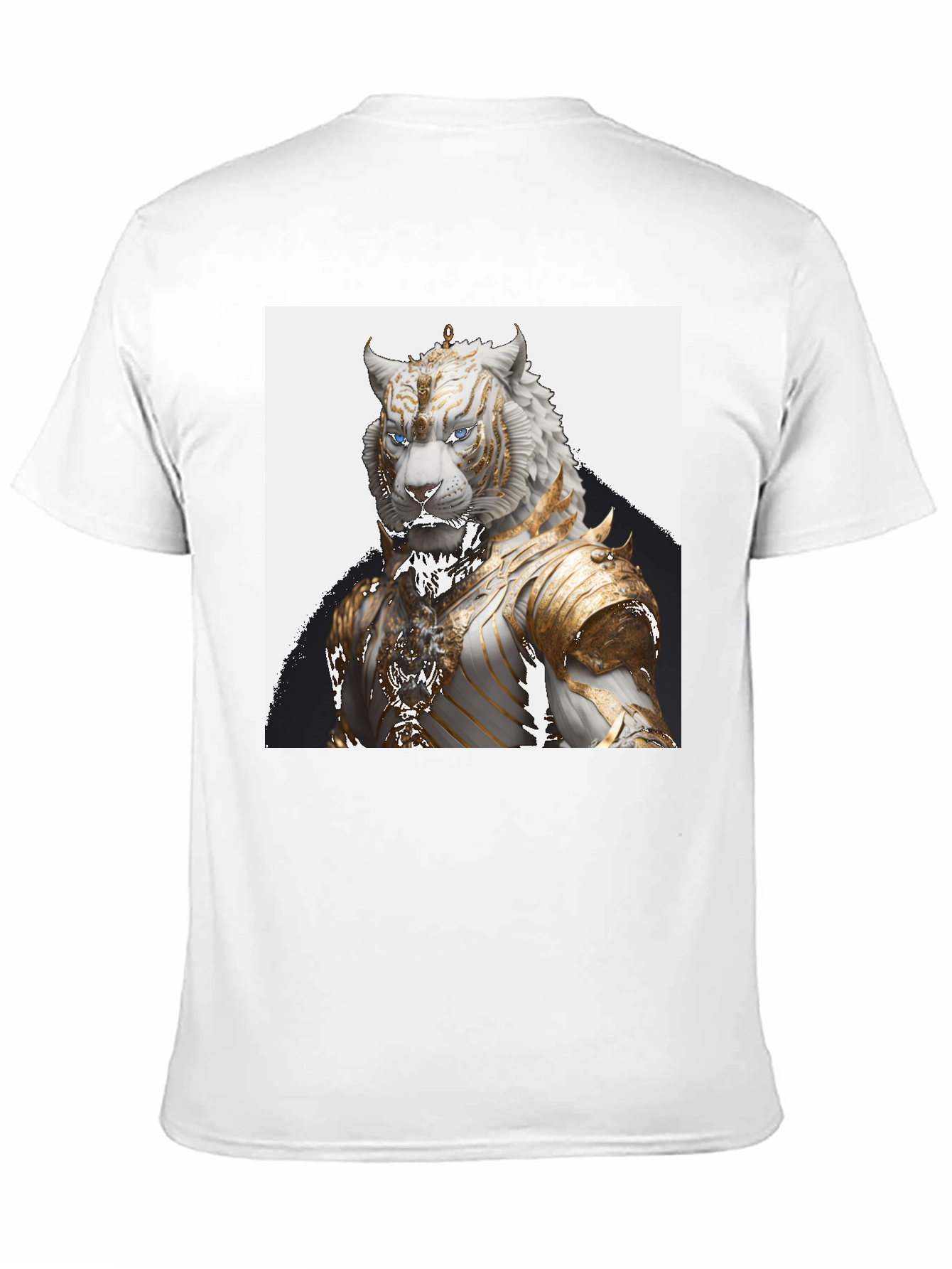 Black Tiger Warrior Graphic Tee - Premium Black Cotton T-Shirt view 11