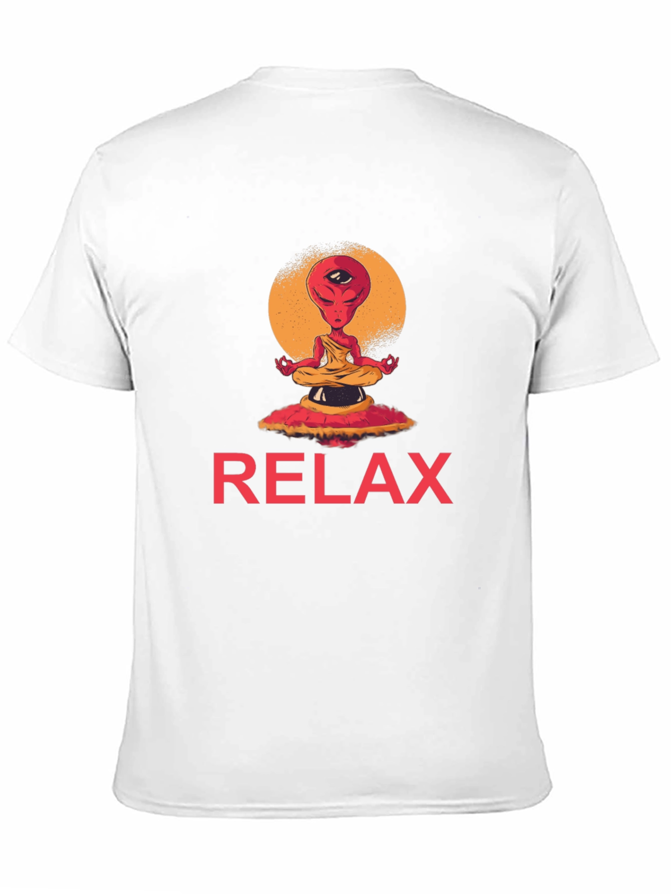 Black Relax Alien Meditation Graphic Tee view 11