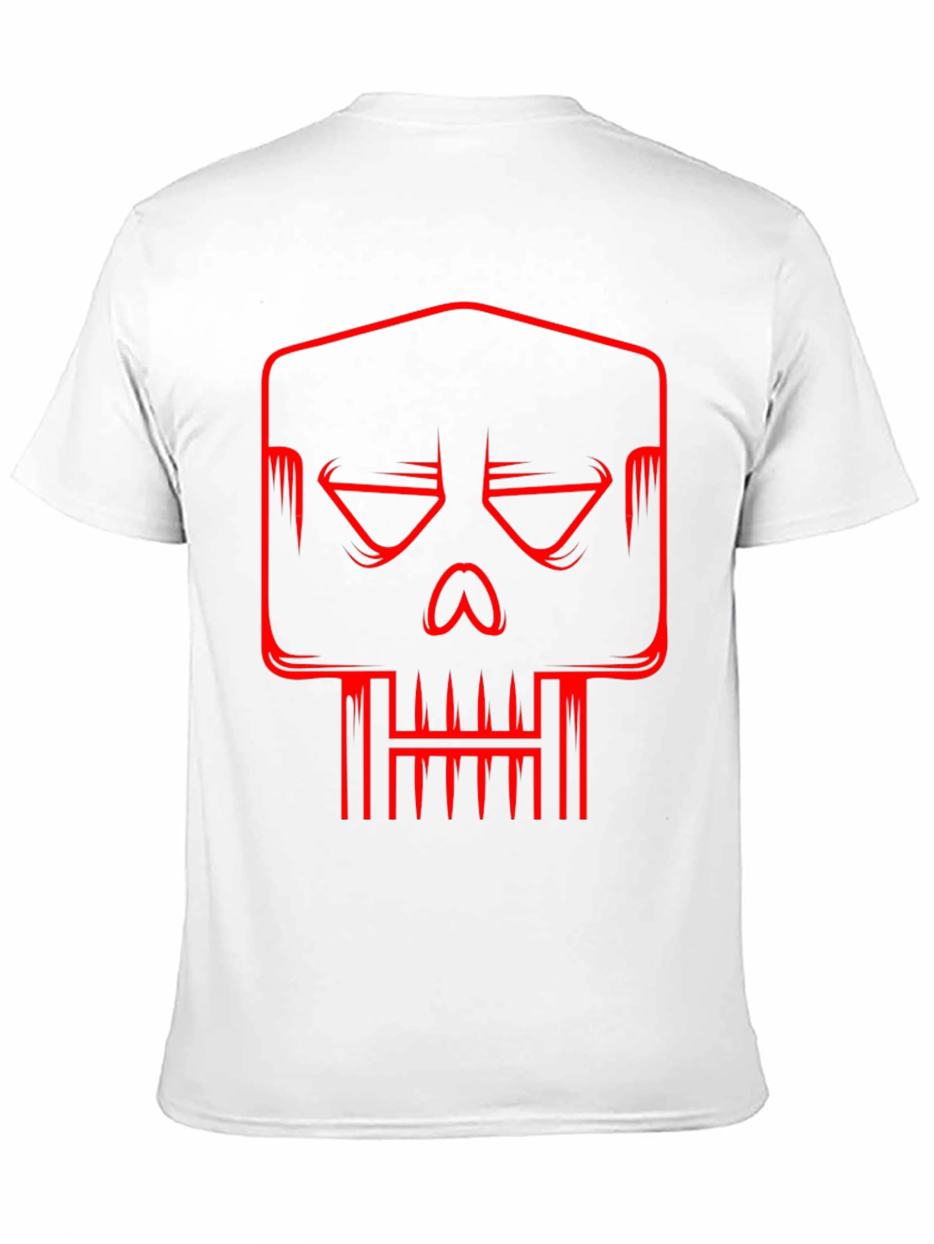 Black Red Skull Graphic Black T-Shirt view 11