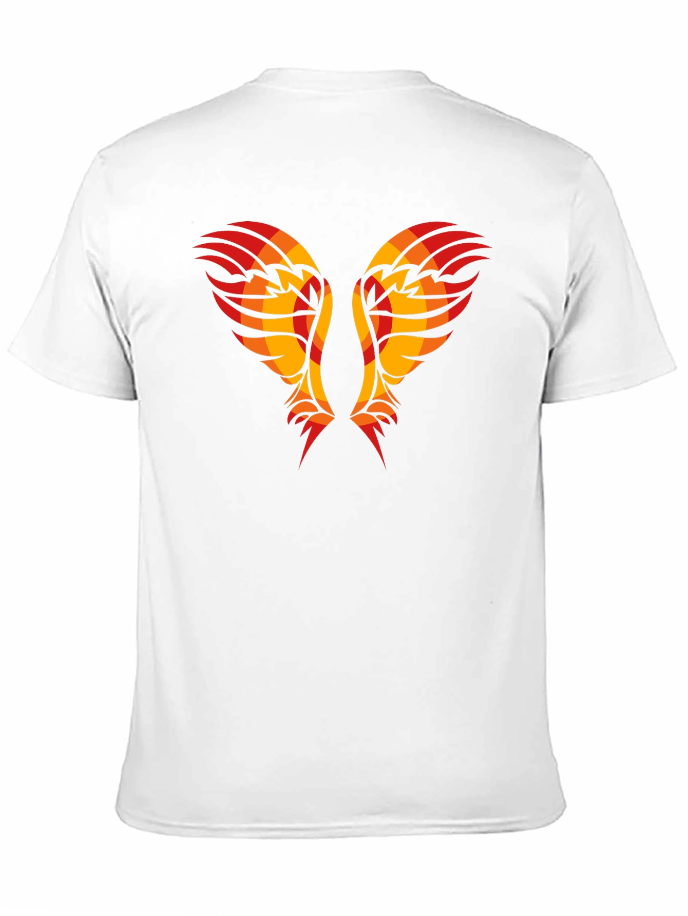 Black Tribal Wings Graphic Tee - Black Cotton Shirt view 11