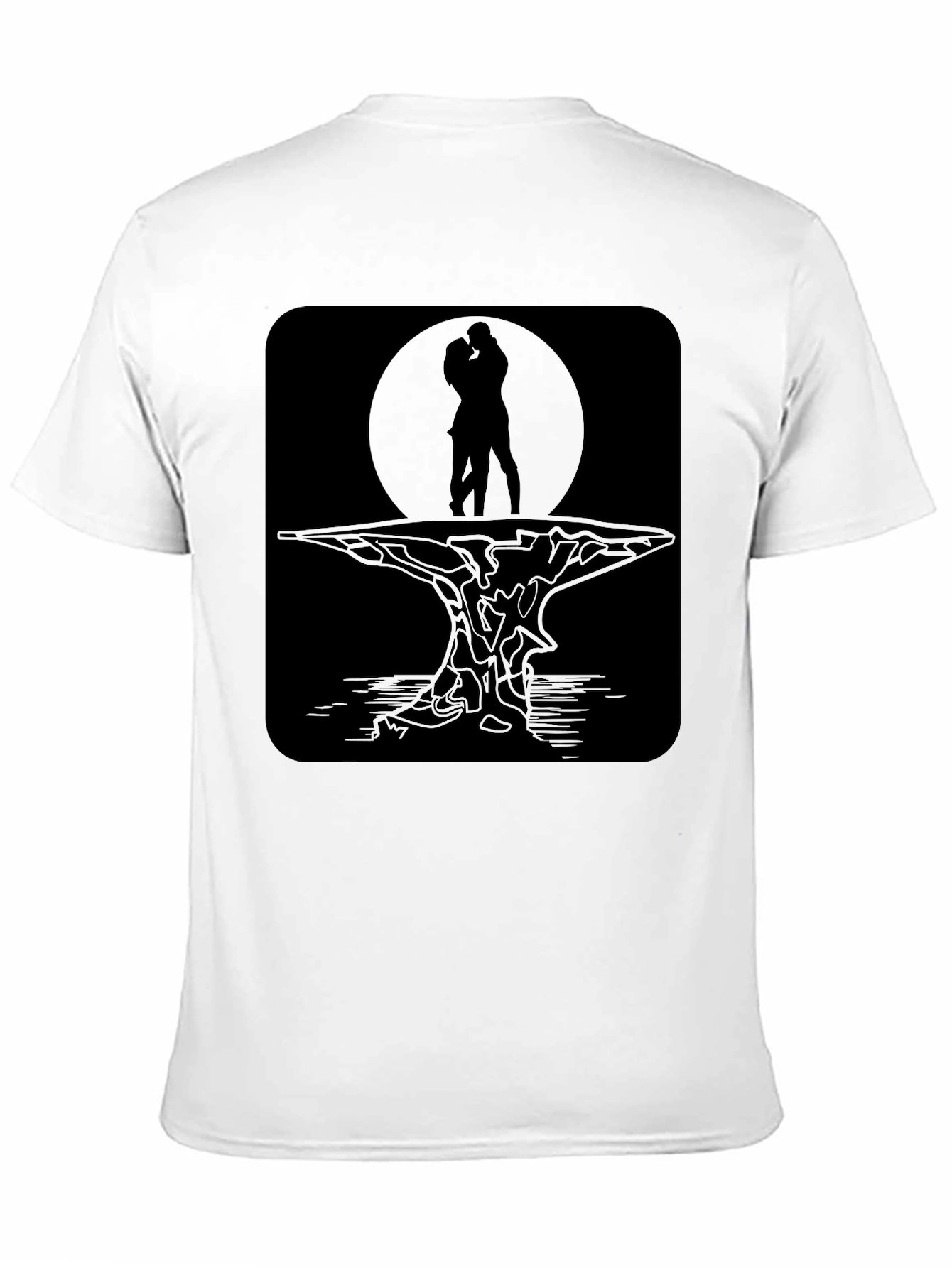 Black Romantic Silhouette Graphic Tee view 11
