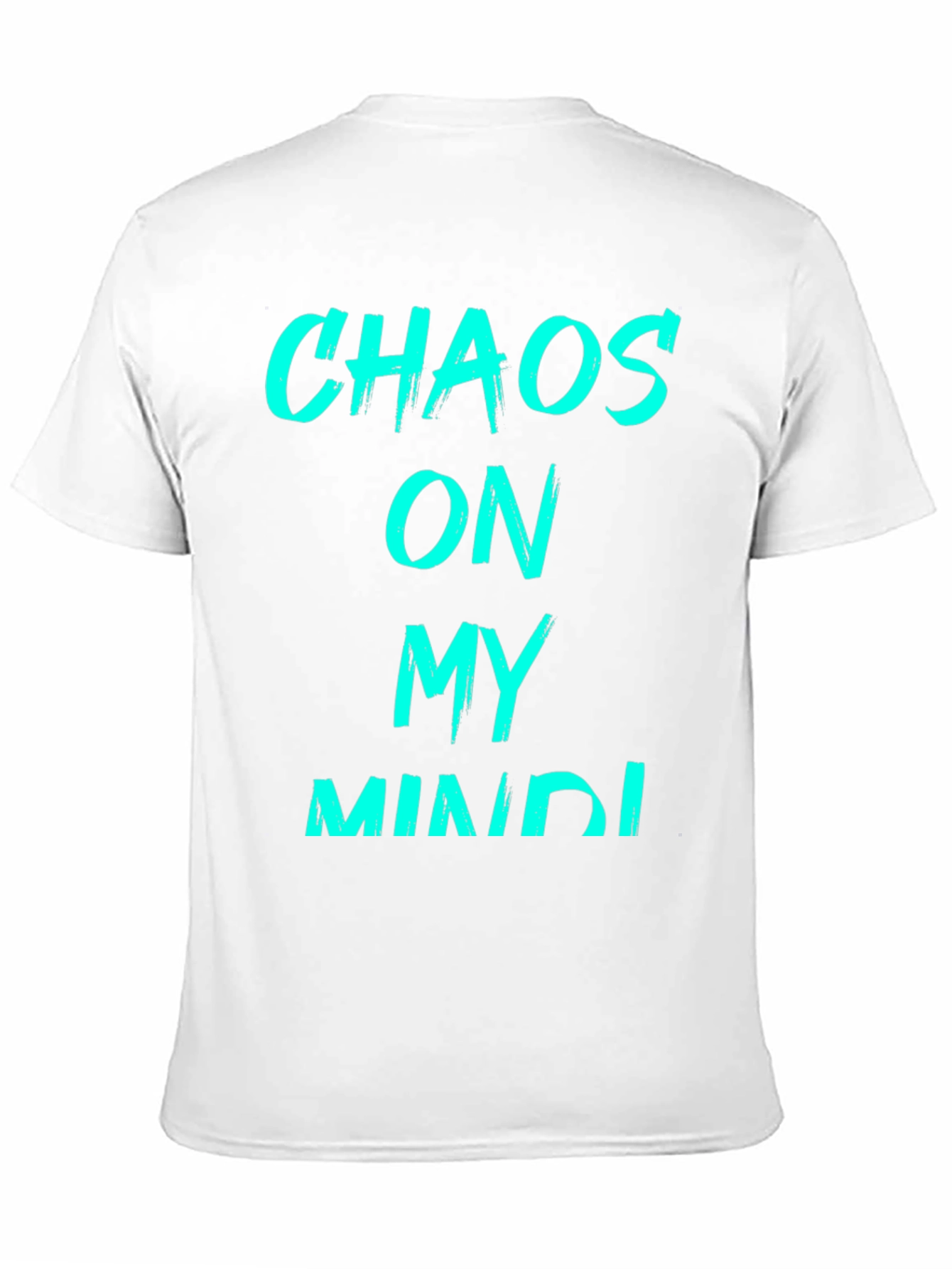 Black Chaos On My Mind Graphic Tee - Black Cotton T-Shirt view 11