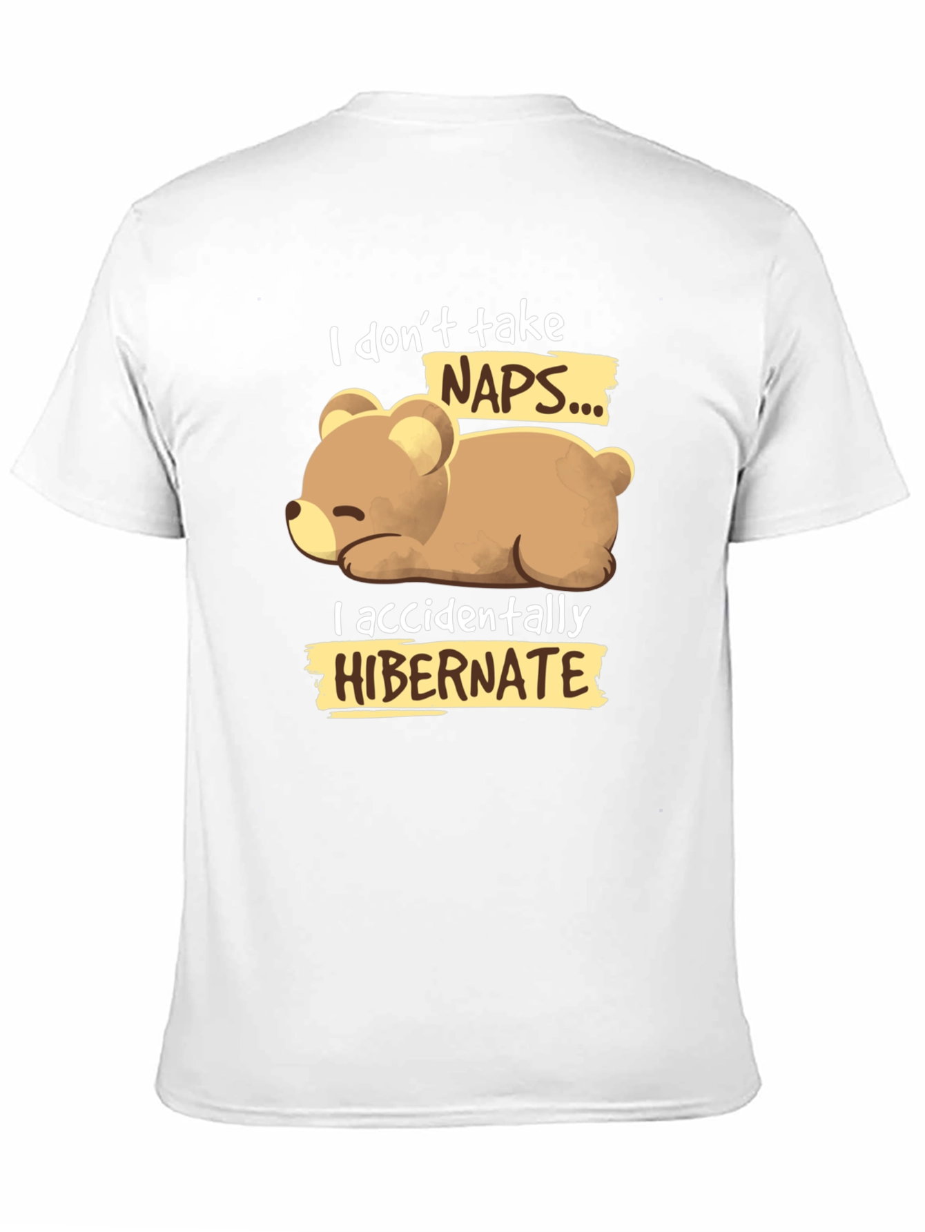 Black Funny Bear Hibernation T-Shirt - Novelty Sleep Tee view 11