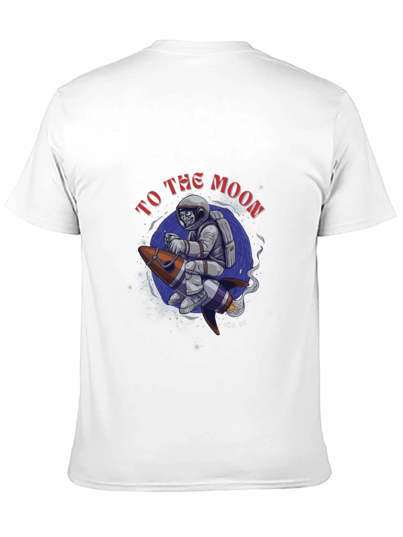 Black To the Moon Astronaut Black T-Shirt view 11