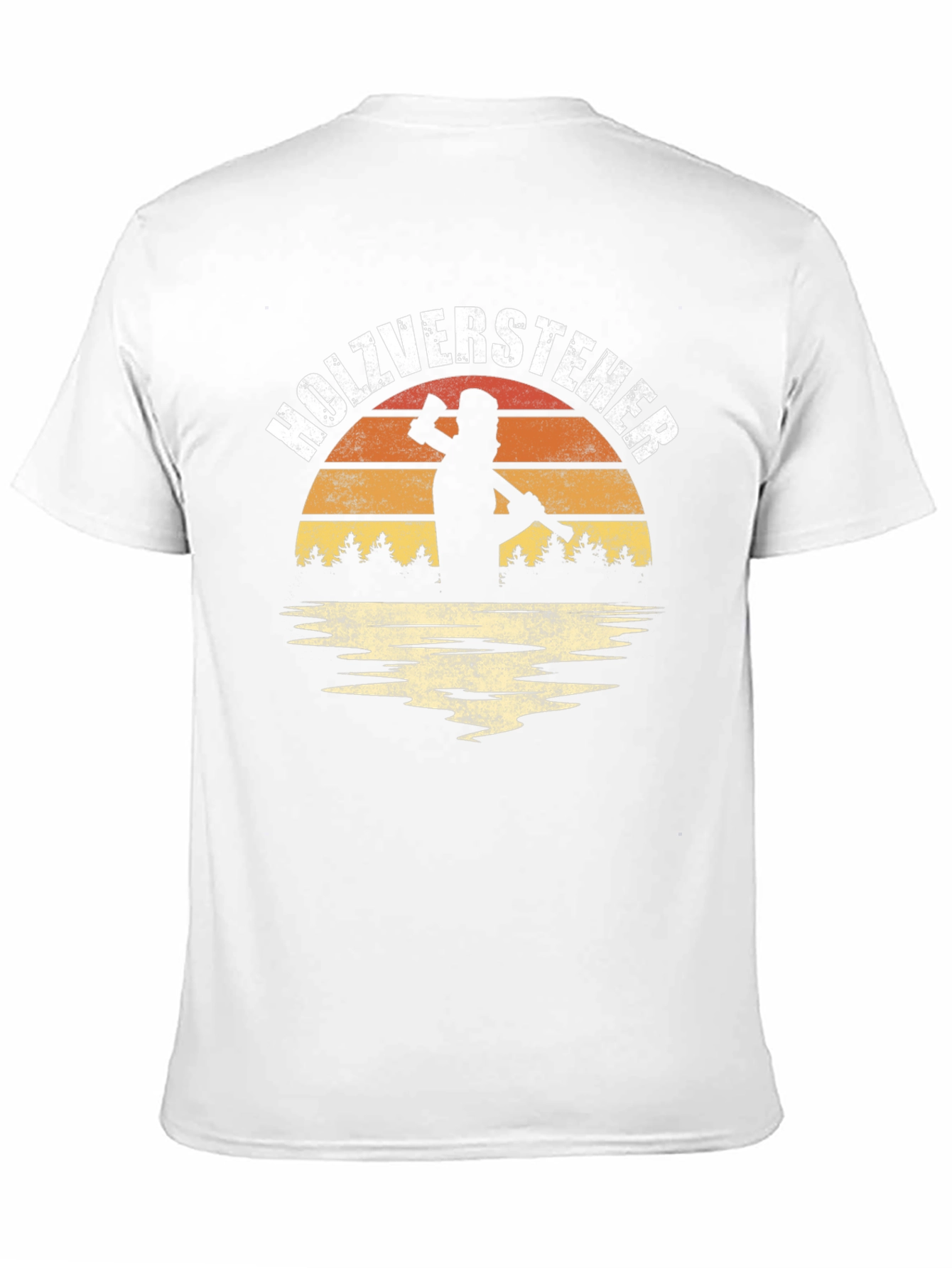Black Holzversteher Graphic Tee - Woodworker Retro Sunset T-Shirt view 11