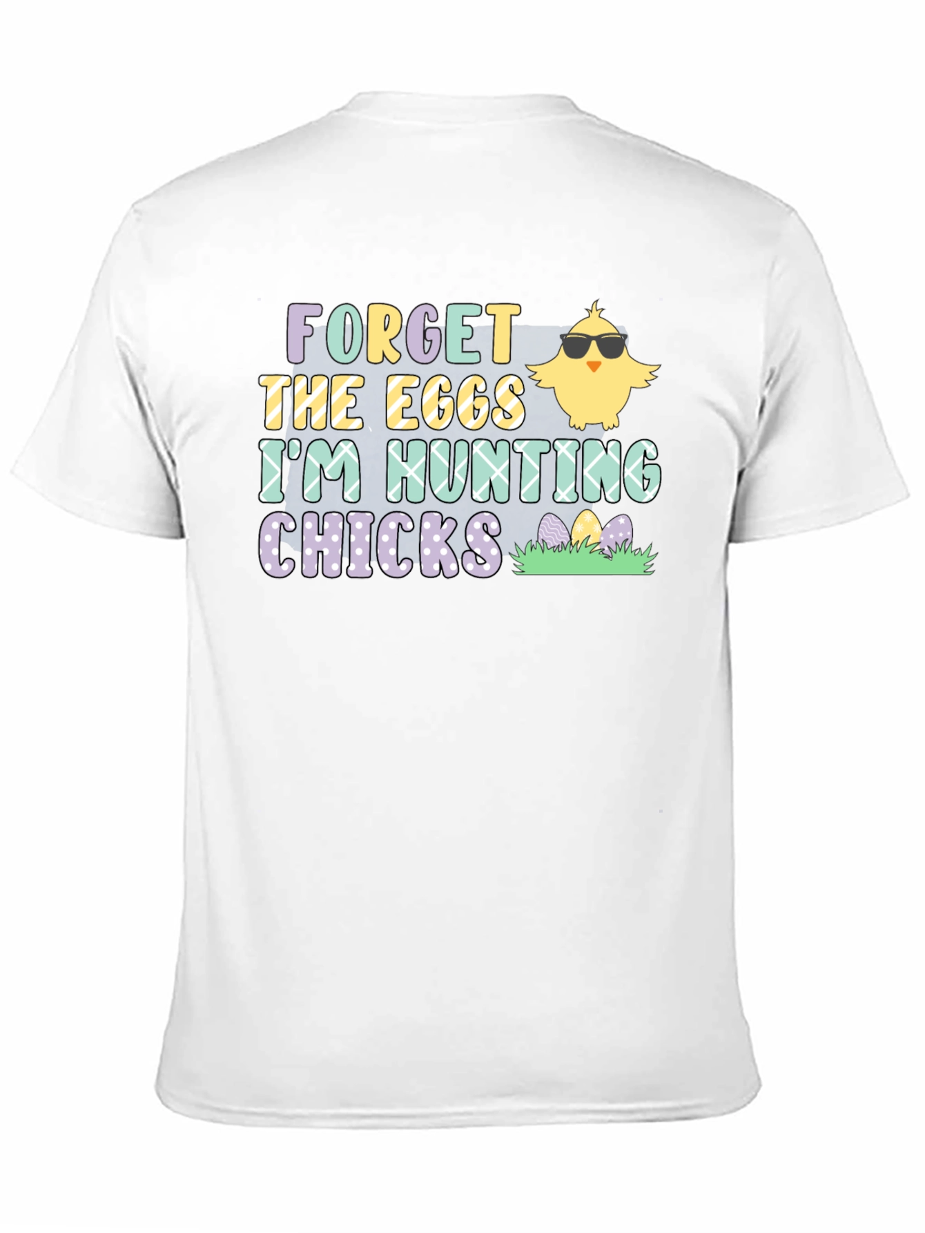 Black Forget The Eggs T-Shirt - I'm Hunting Chicks view 11