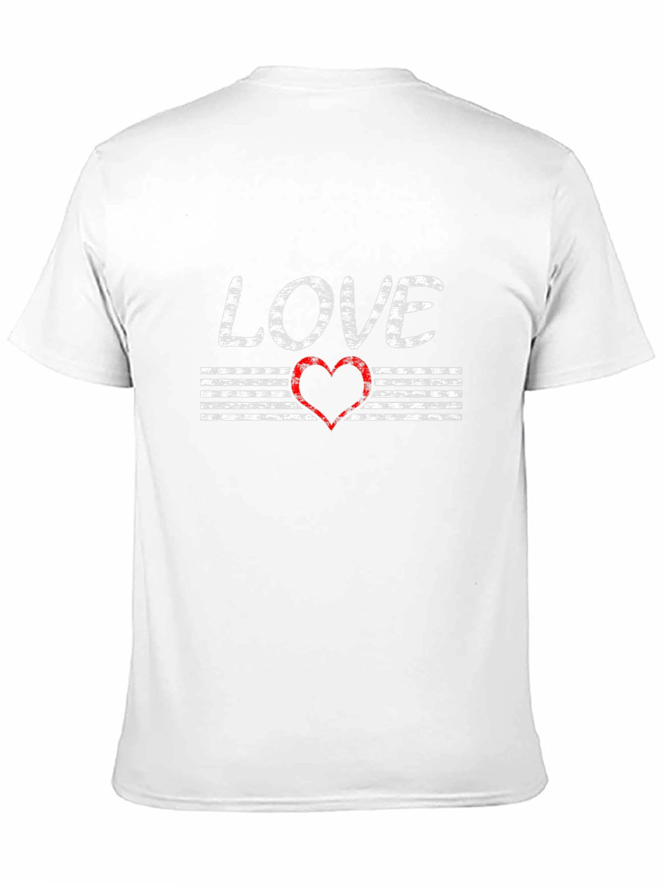 Black Love Graphic T-Shirt - Distressed Heart Design view 11