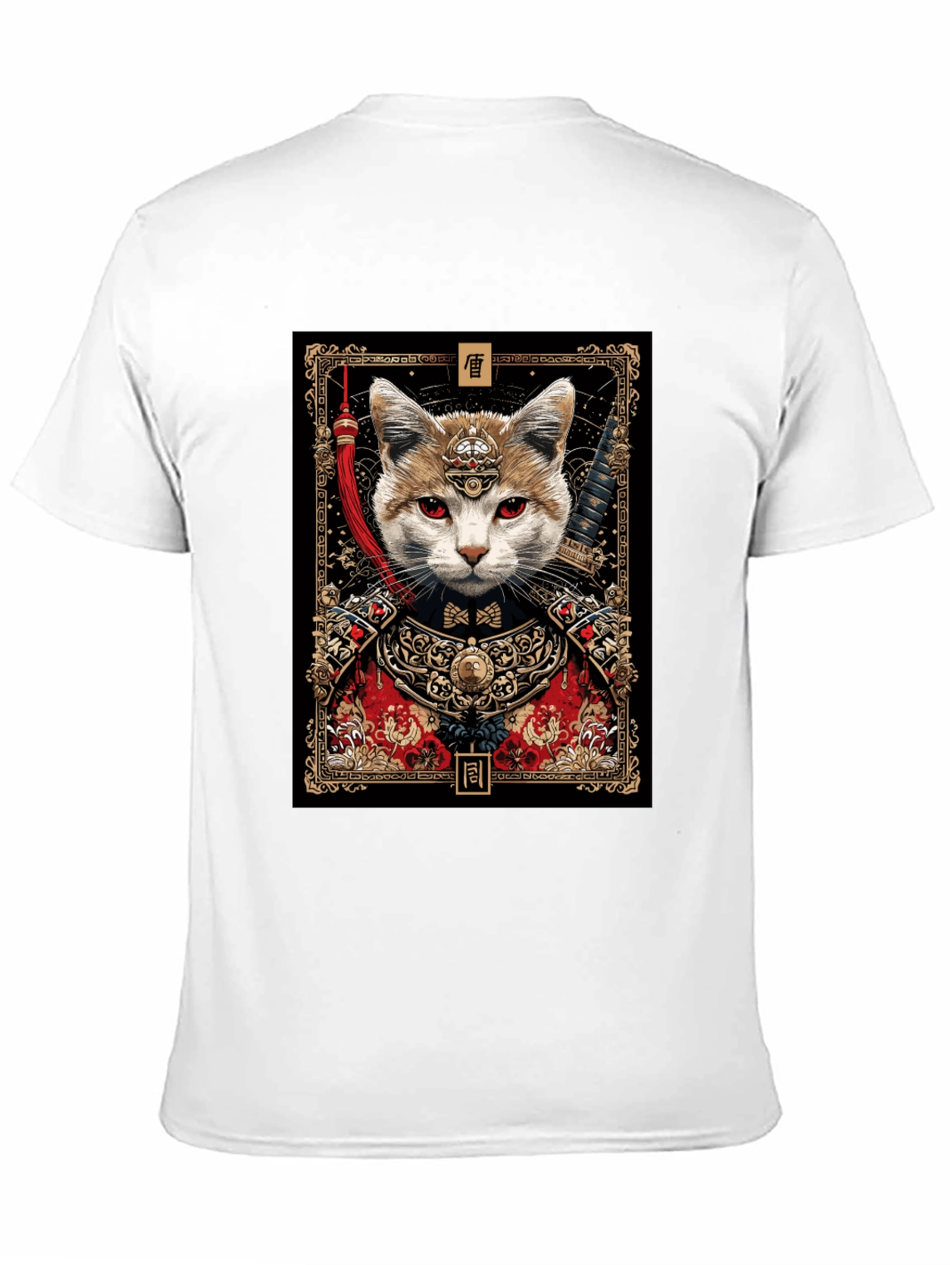 Black Samurai Cat Graphic Tee - Unique Design view 11