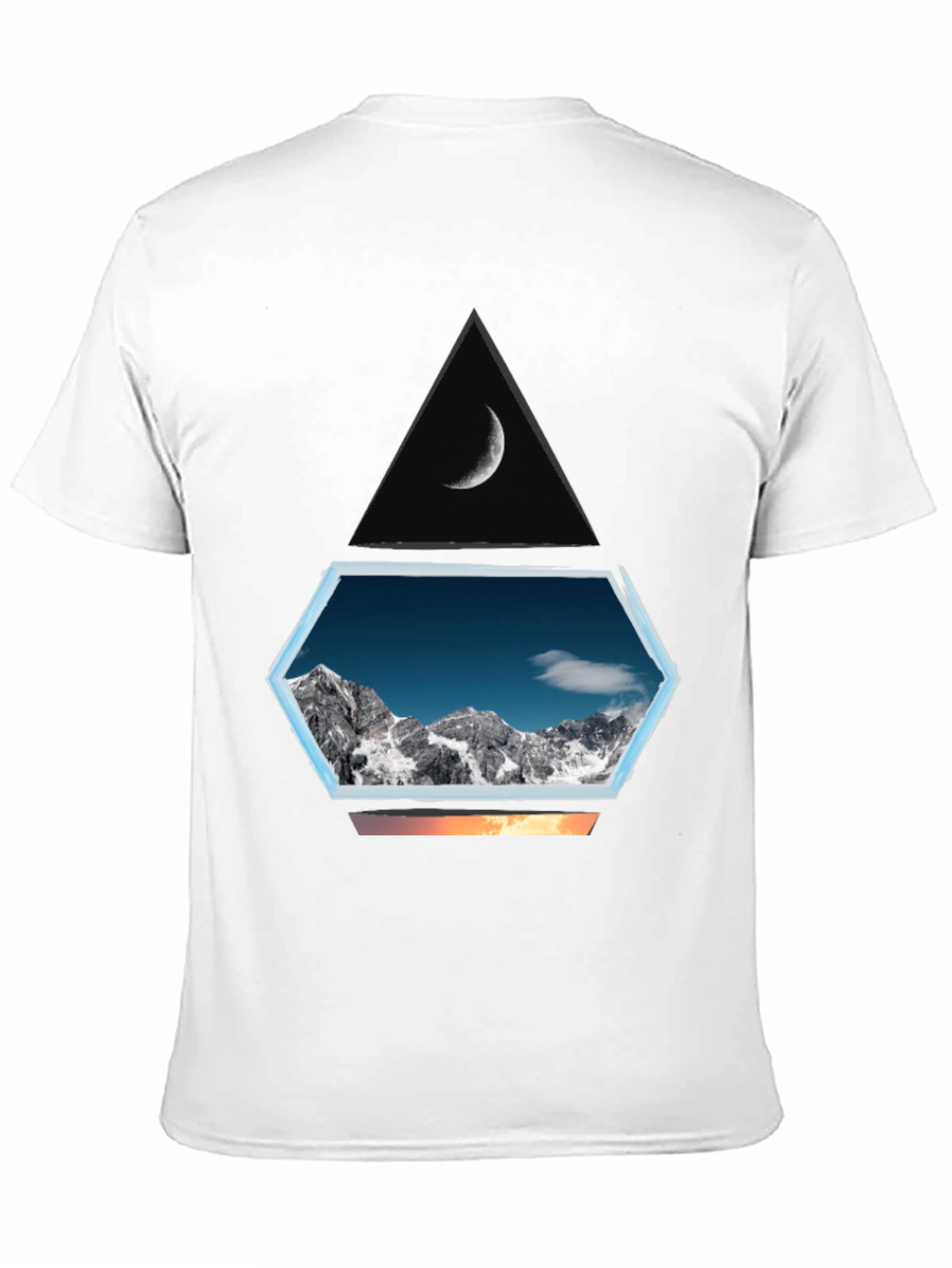 Black Mountainscape Graphic Tee - Black Cotton Blend view 11