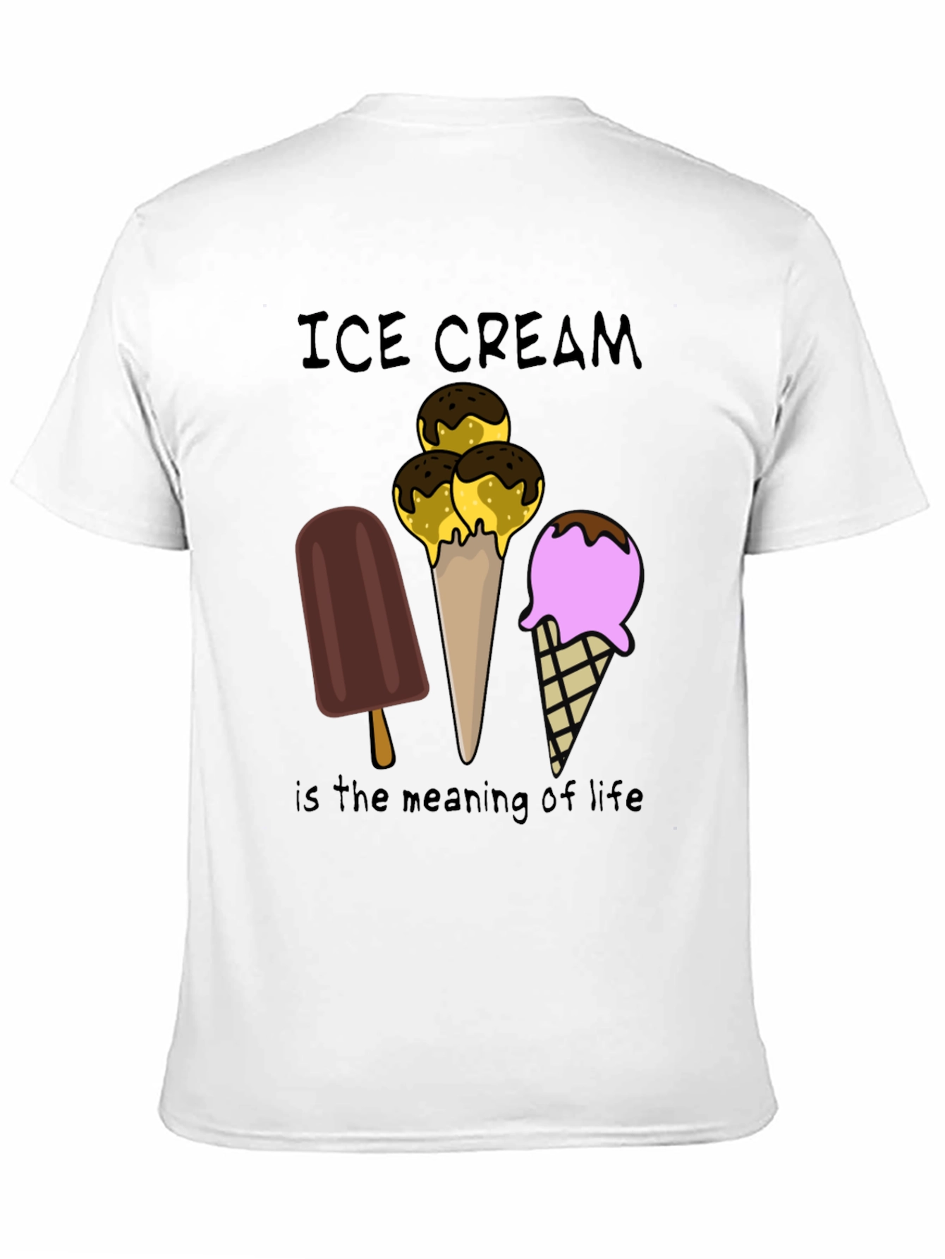 Black Ice Cream Meaning of Life T-Shirt view 11