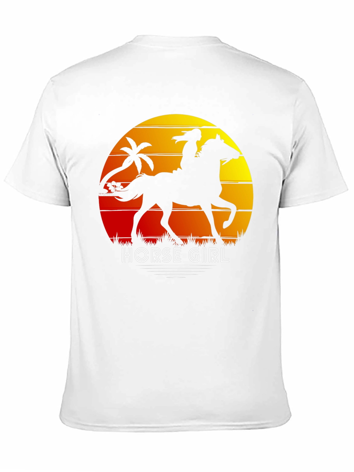 Black Horse Girl Sunset Graphic Tee view 11