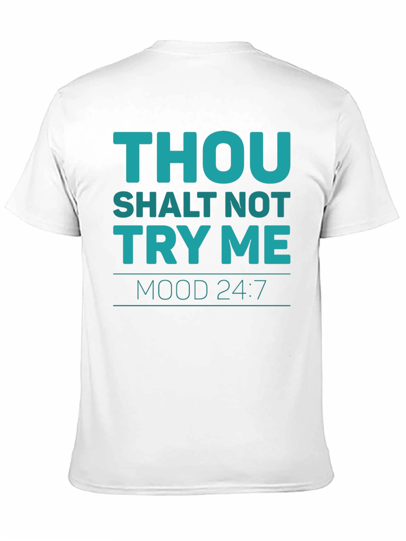 Black Thou Shalt Not Try Me T-Shirt - Unisex Casual Tee view 11