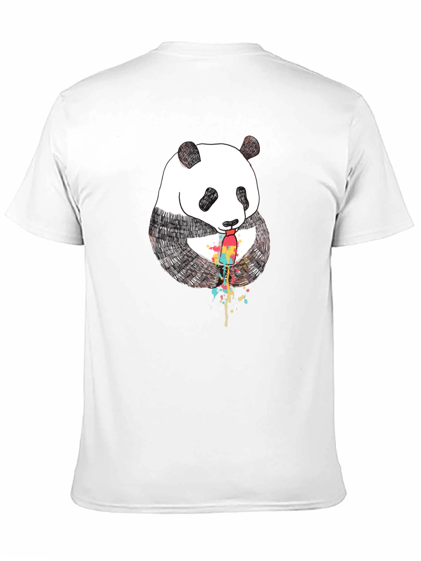 Black Panda Popsicle Graphic Tee - Black Cotton T-Shirt view 11