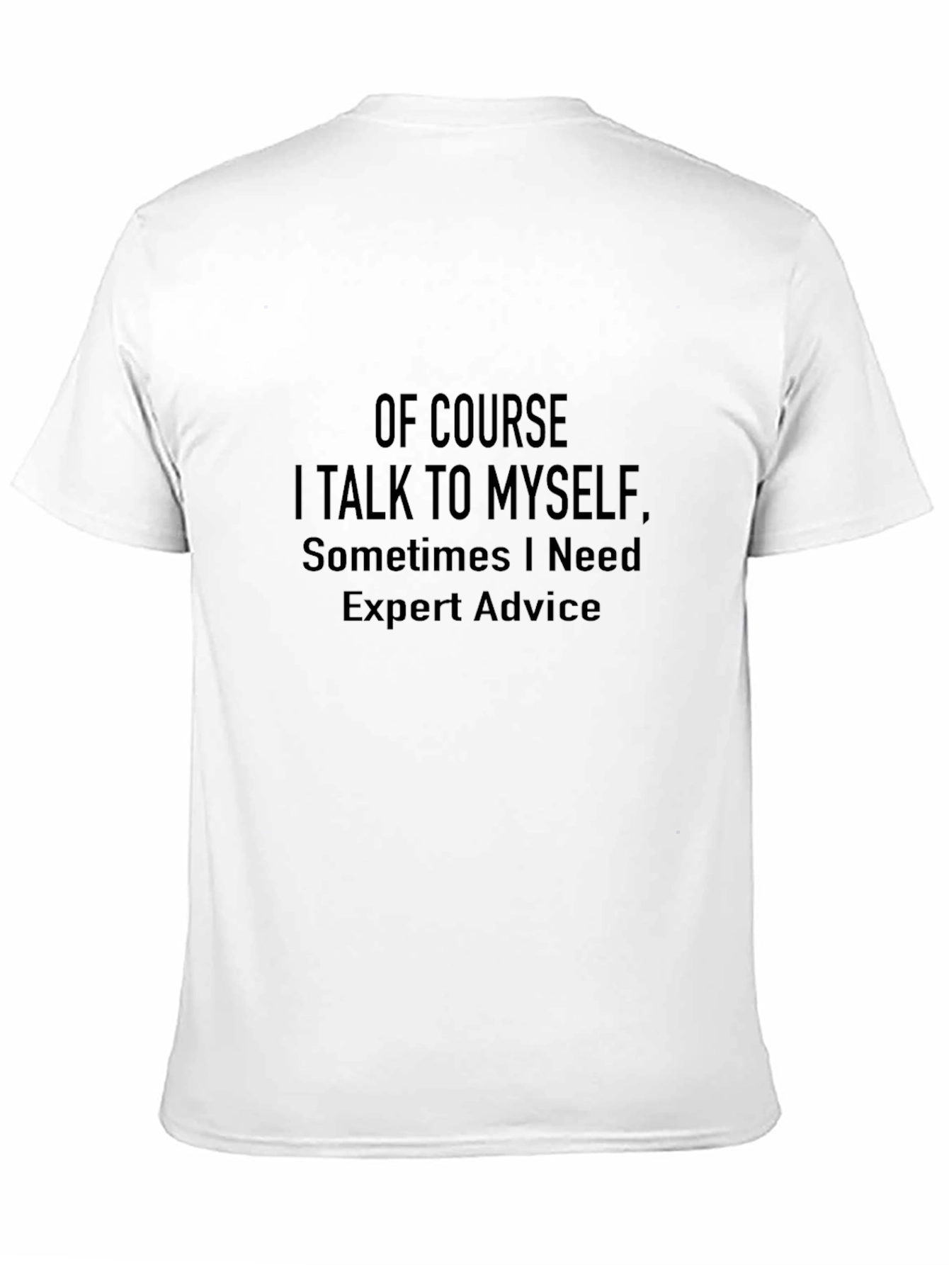 Black Funny "I Talk to Myself" Graphic Tee - Black view 11
