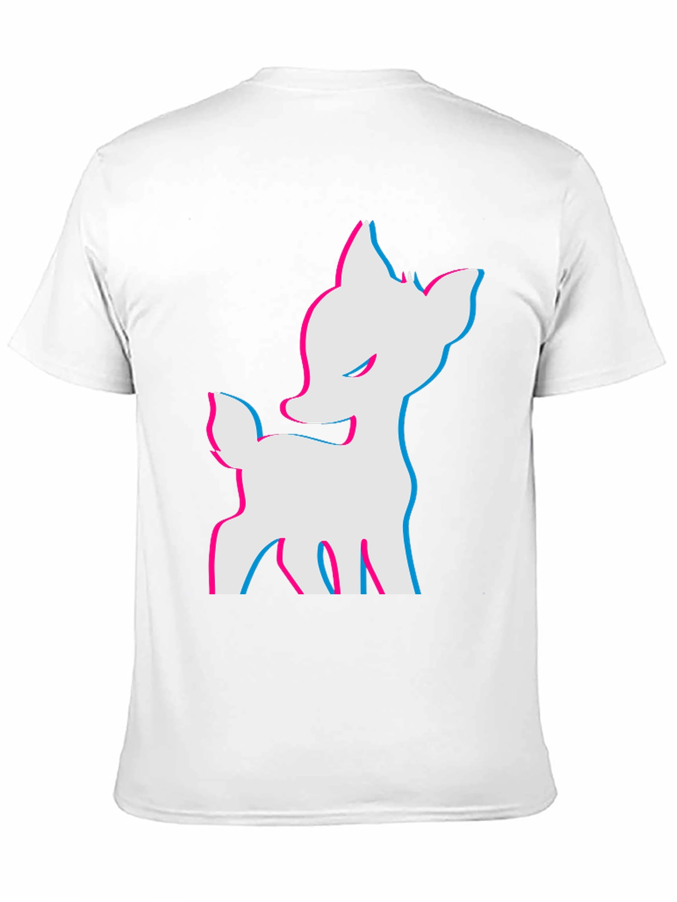 Black Cool 3D Deer Graphic Black T-Shirt view 11