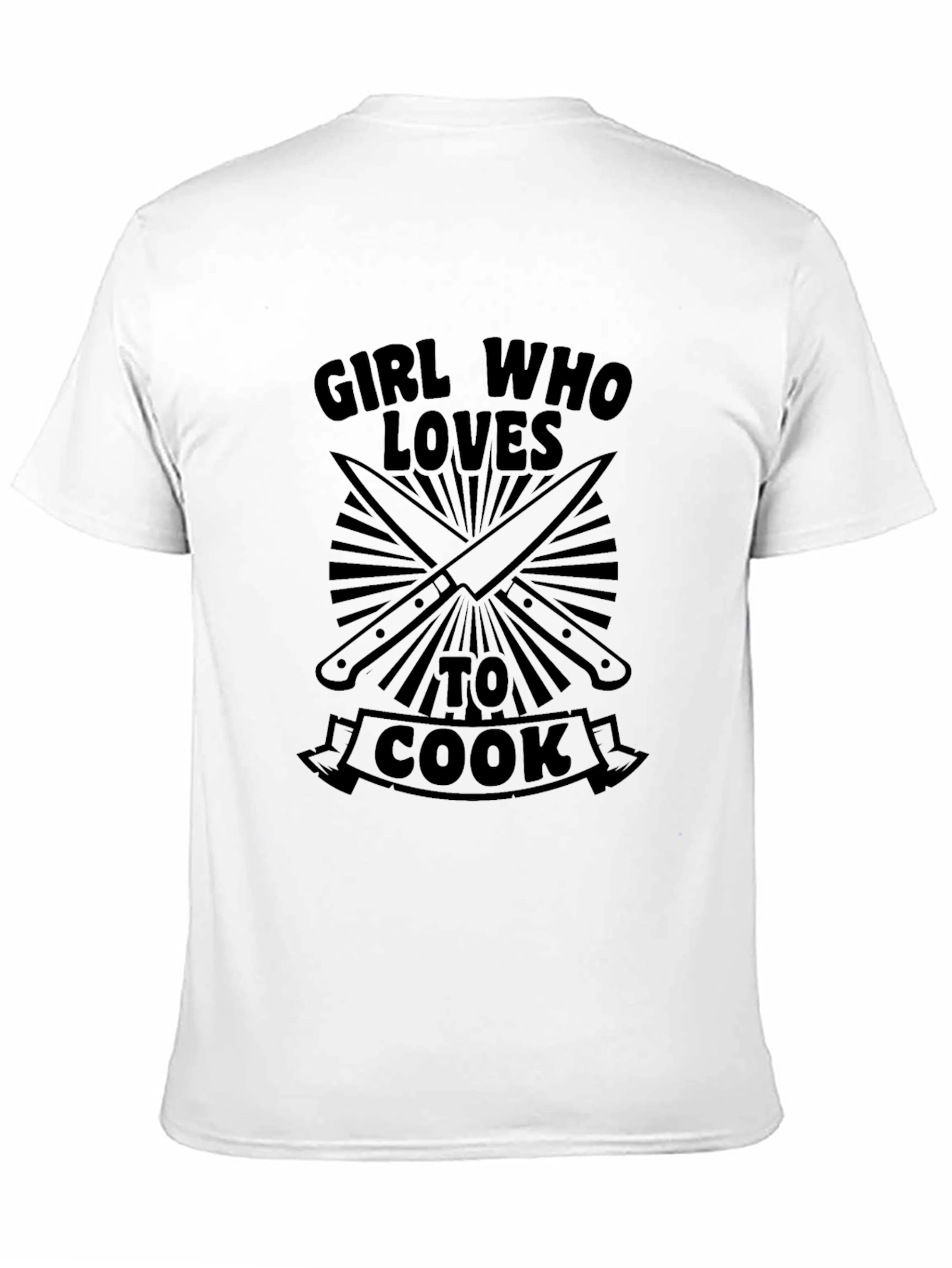 Girl Who Loves To Cook Black Graphic Tee - 11