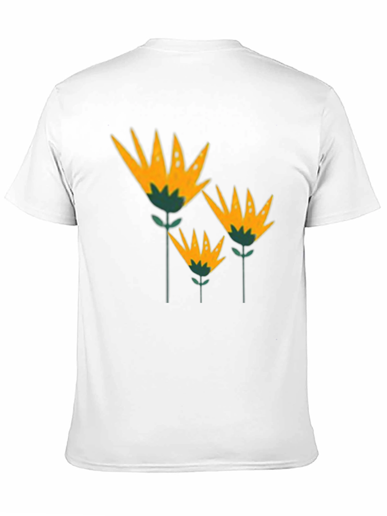 Black Floral T-Shirt - Stylish Botanical Design view 11