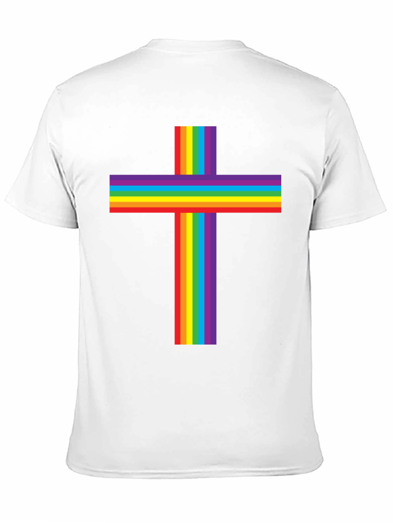 Black Rainbow Cross Graphic Tee - Pride & Faith view 11