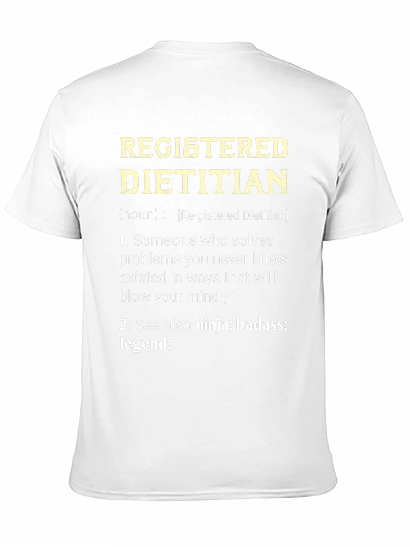 Black Registered Dietitian Definition T-Shirt view 11