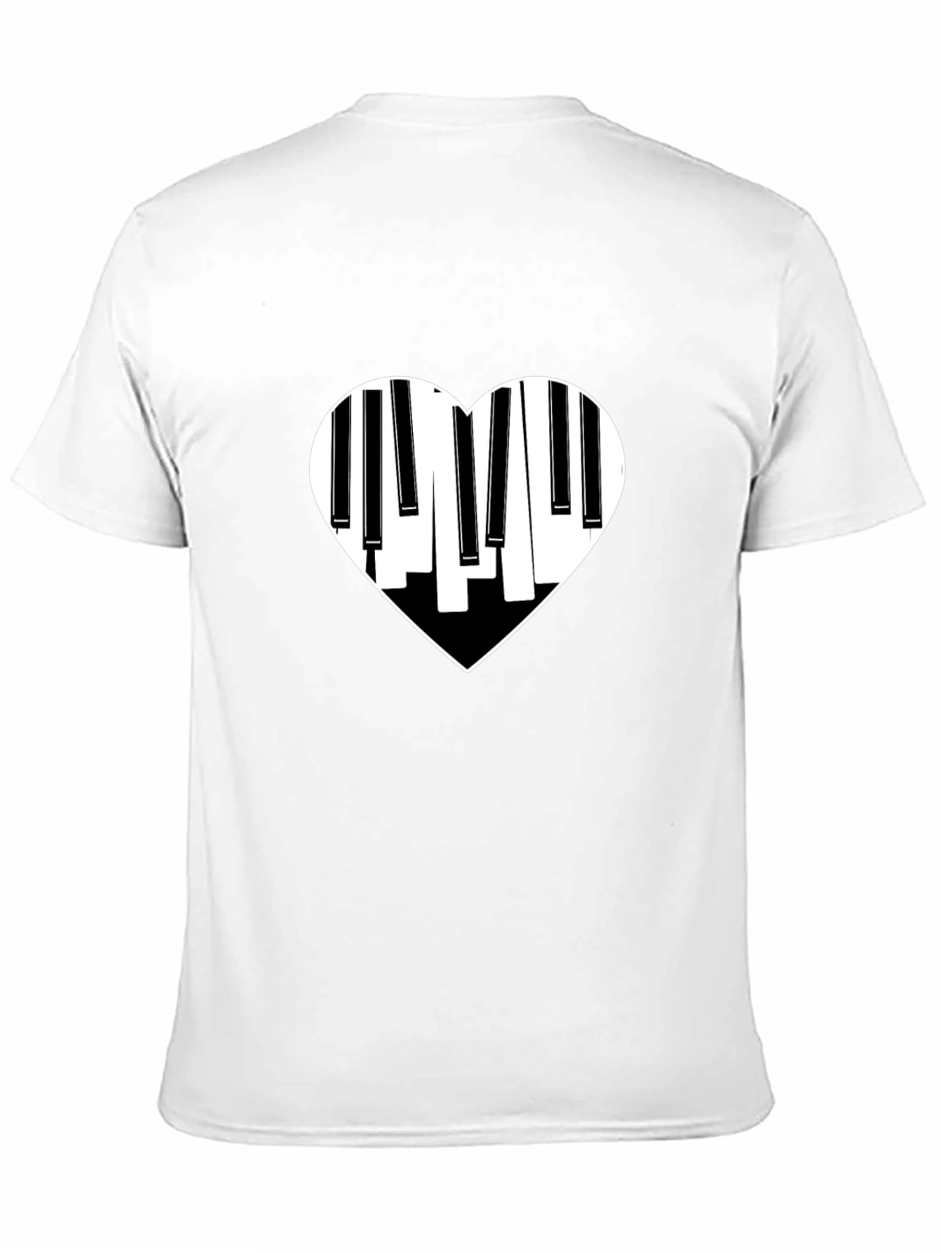 Black Piano Heart Graphic Tee - Black view 11