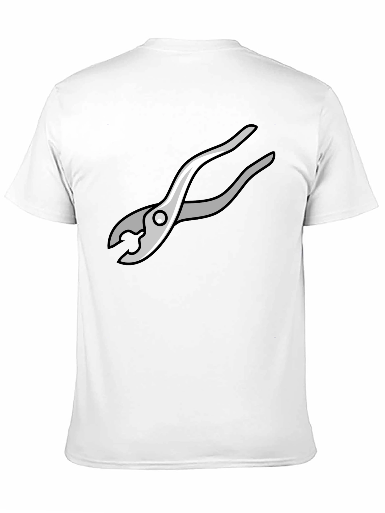 Black Novelty Pliers Graphic Black T-Shirt view 11