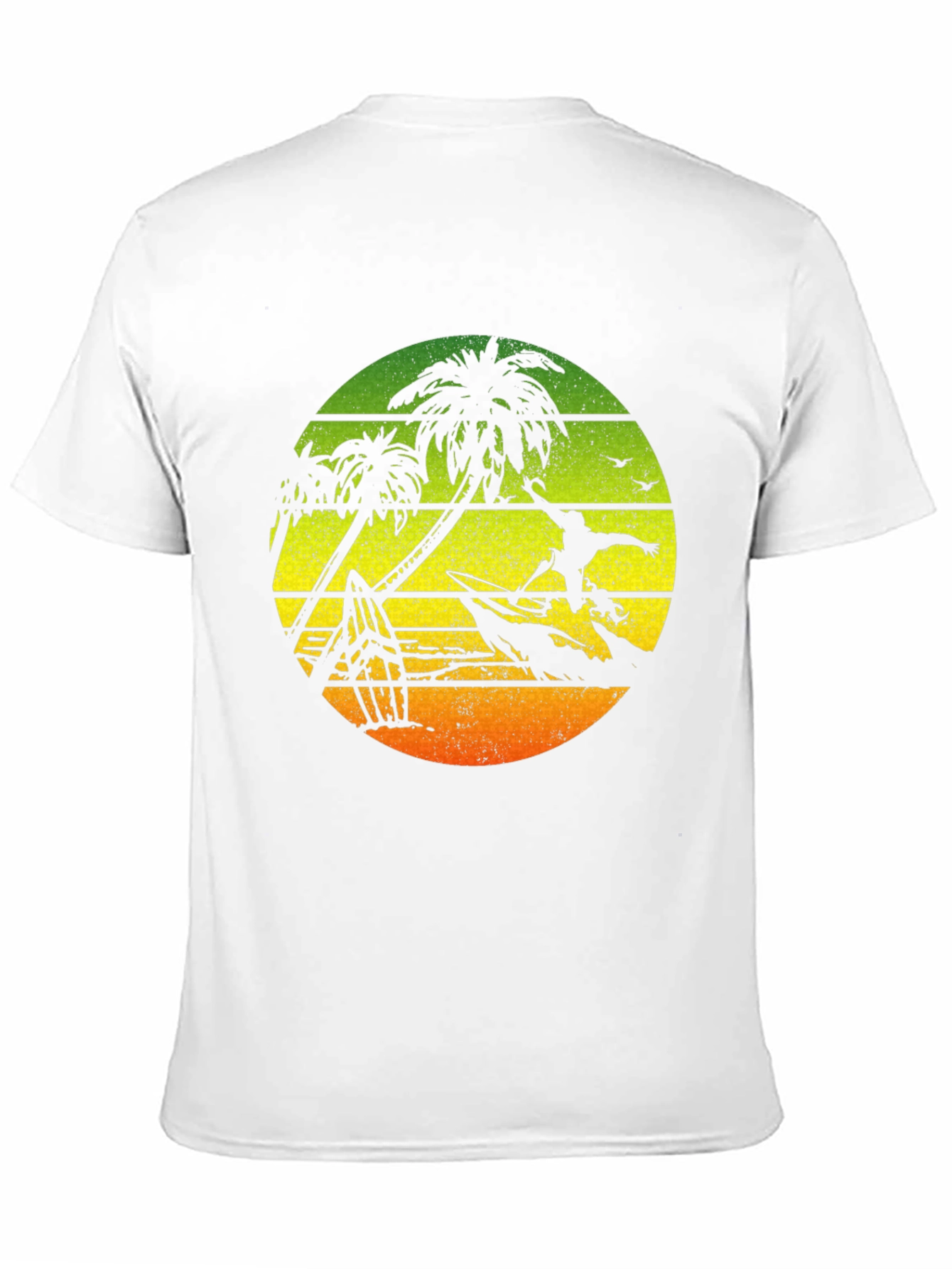 Black Surfing Palm Tree Graphic T-Shirt - Black view 11