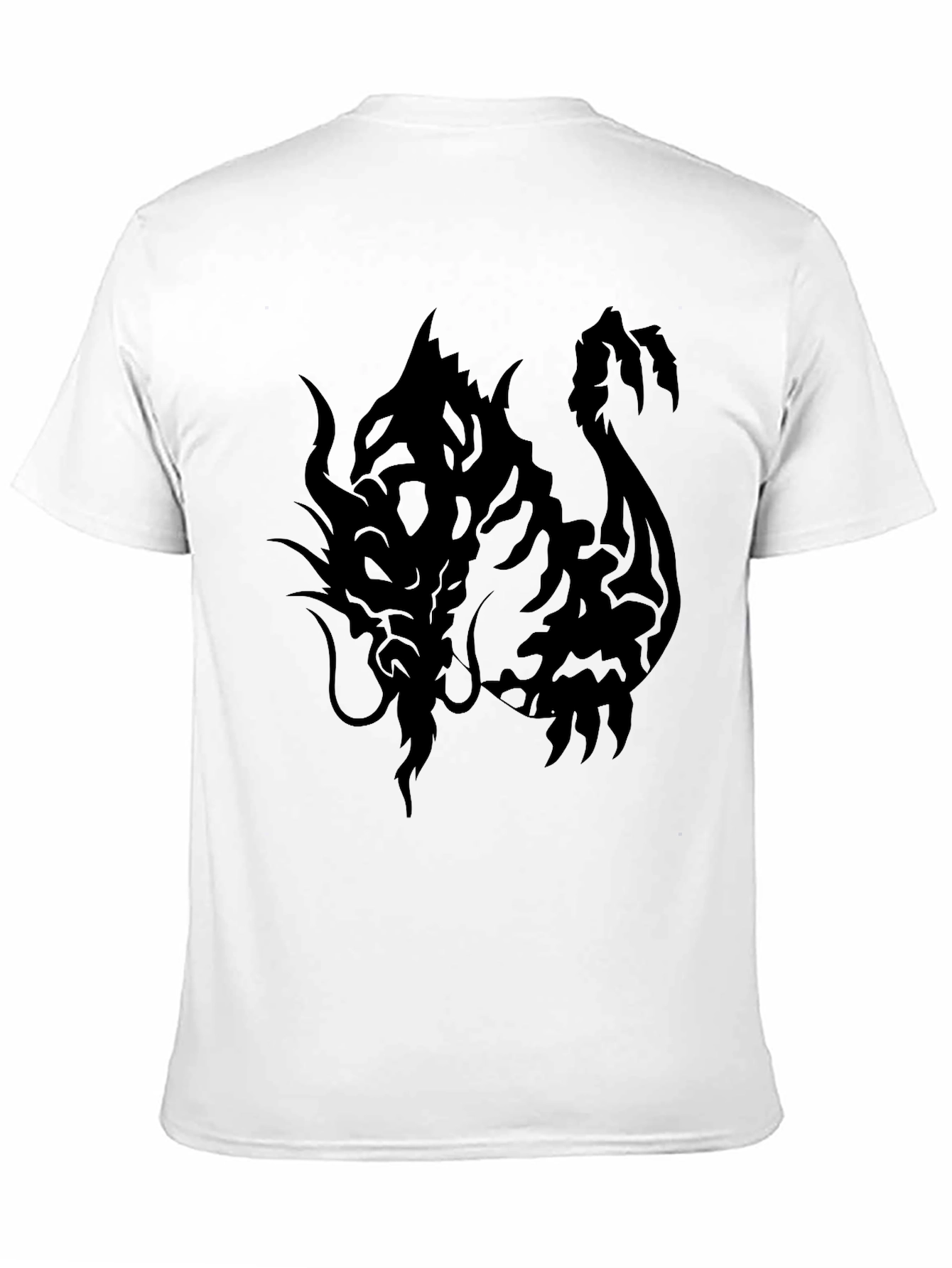 Black Dragon Graphic Black T-Shirt - Men's Casual Tee view 11