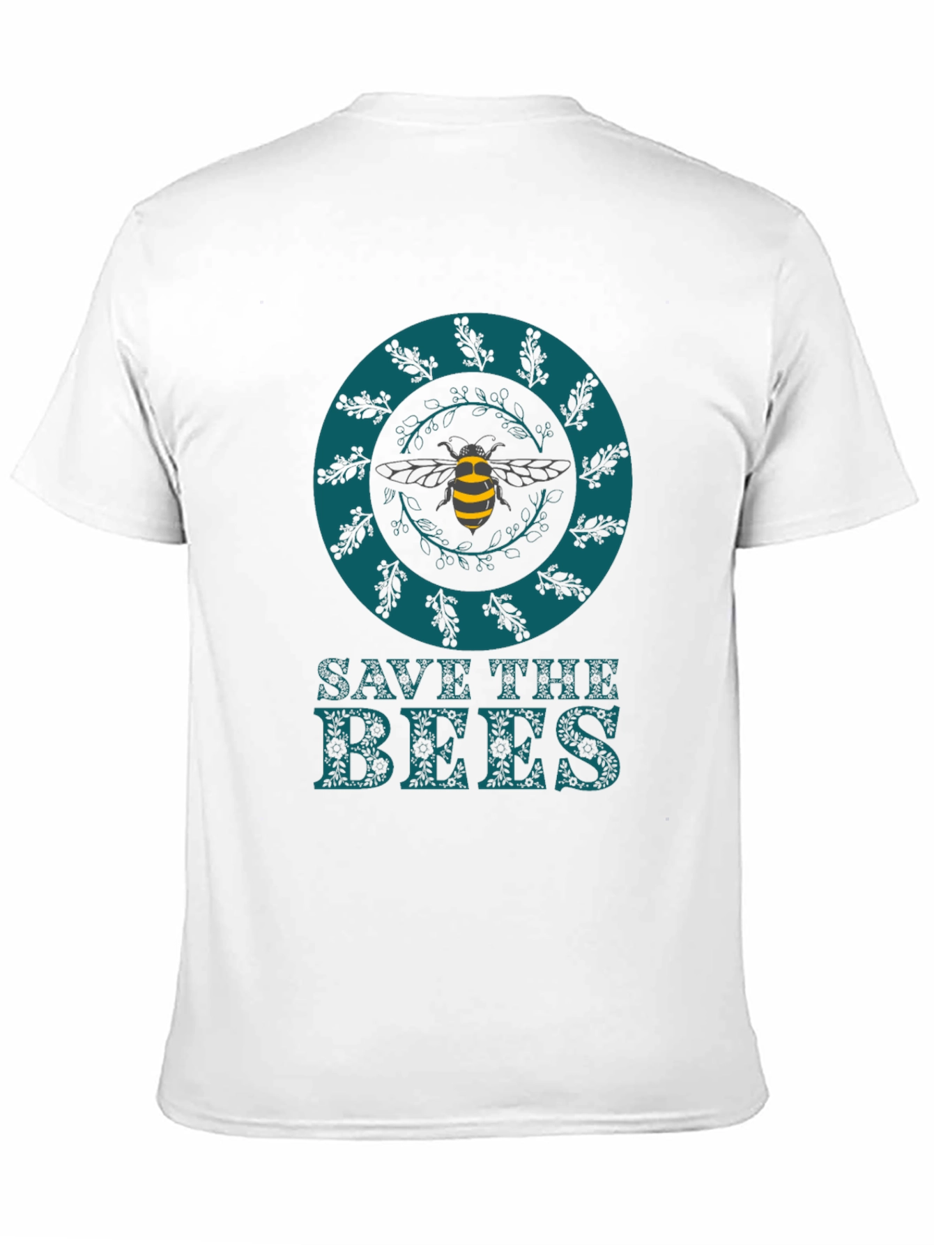 Black Save The Bees Graphic Tee - Black Cotton T-Shirt view 11
