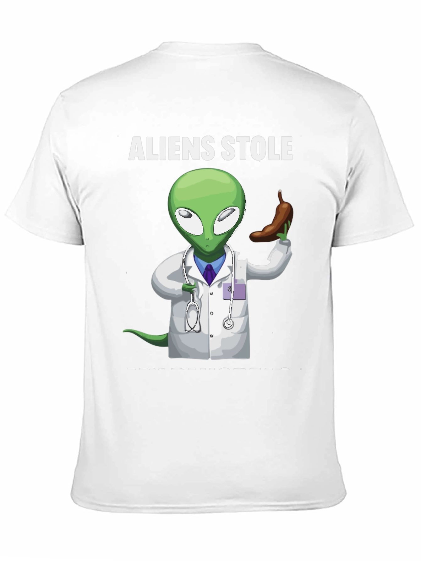Black Aliens Stole My Pancreas Graphic T-Shirt view 11