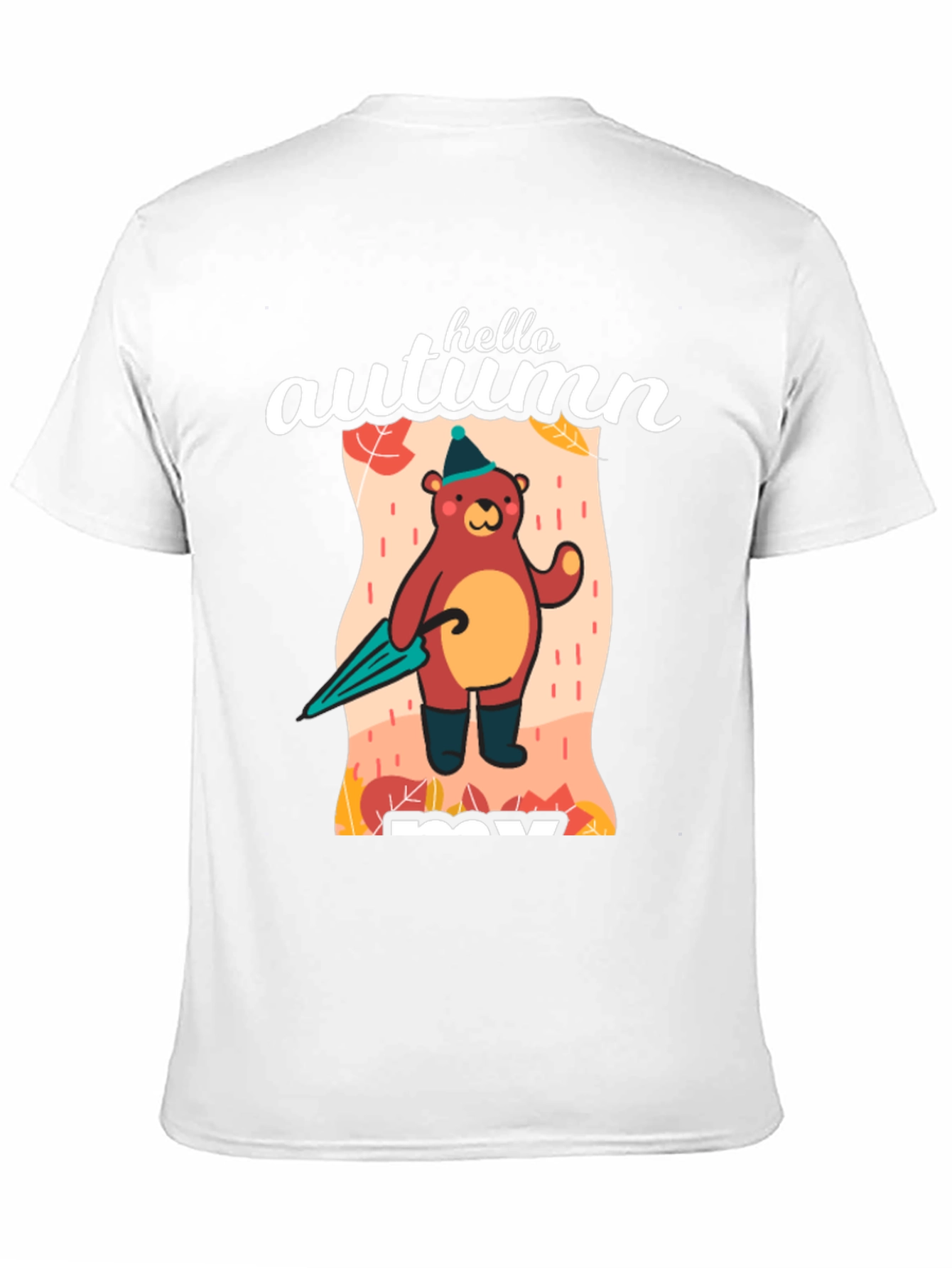 Black Hello Autumn Bear T-Shirt view 11